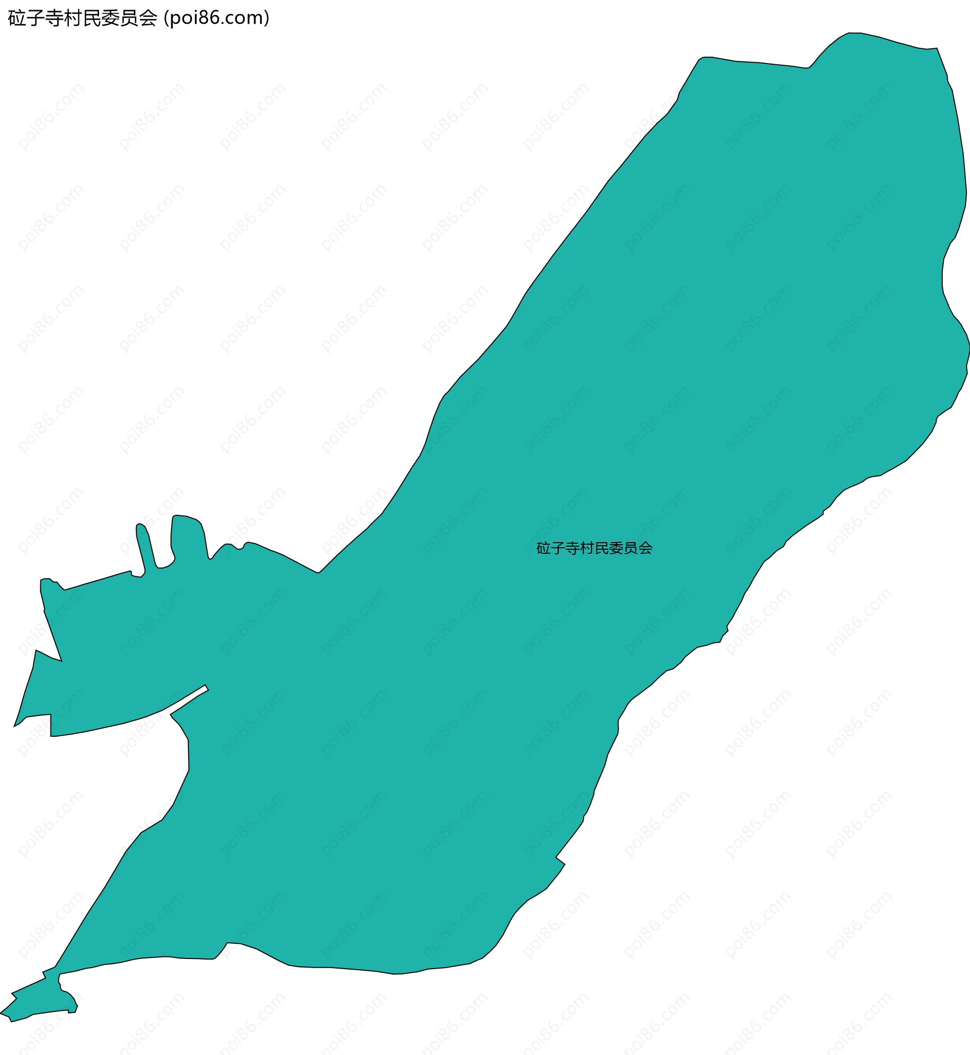 砬子寺村民委员会边界地图