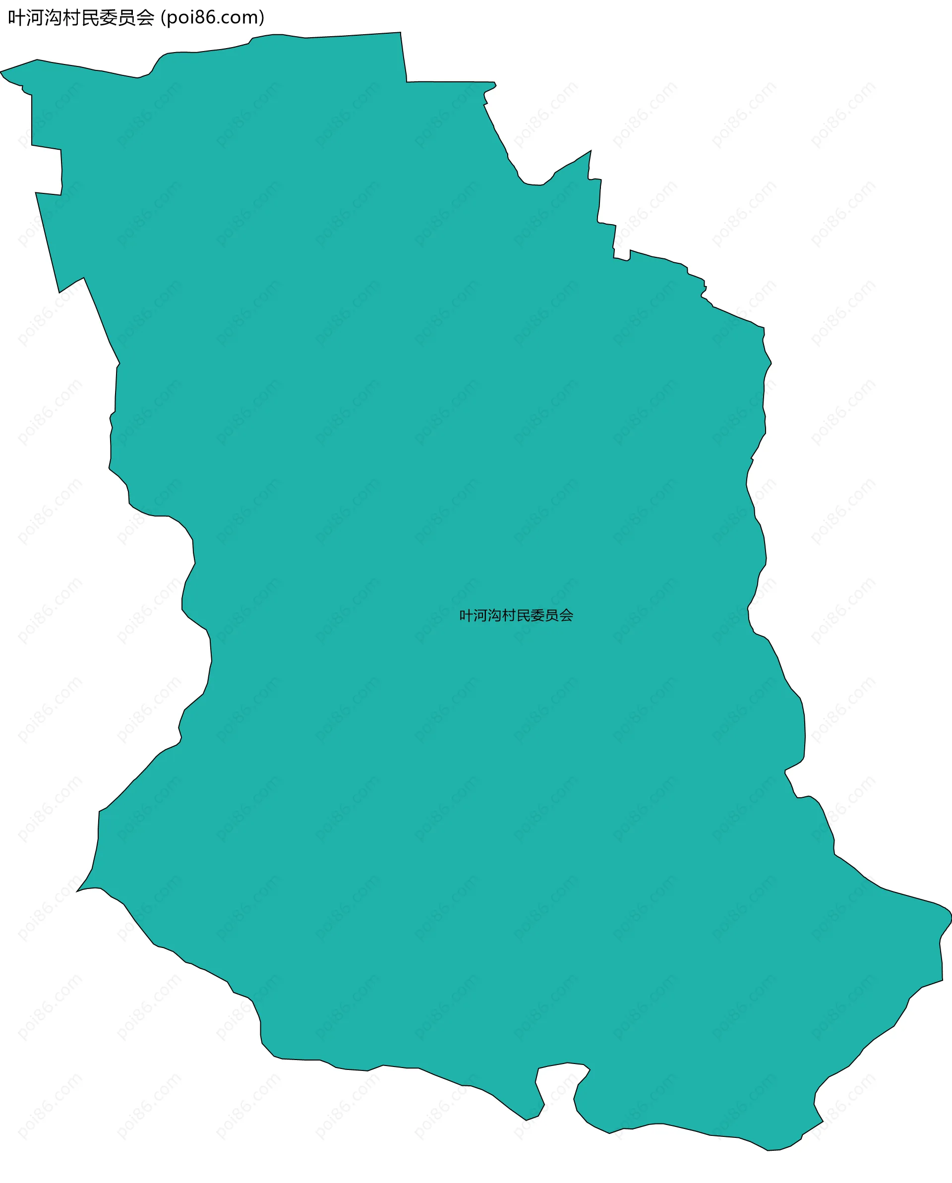 叶河沟村民委员会边界地图