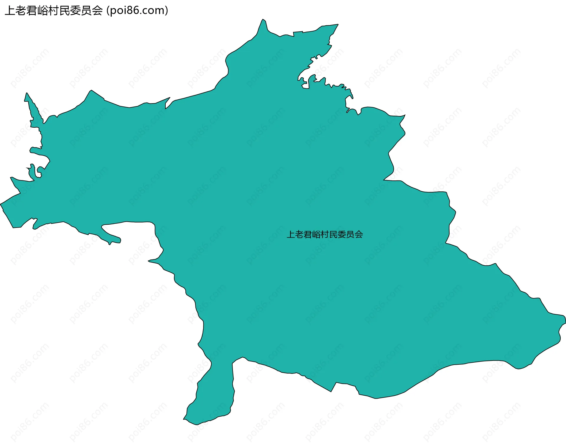 上老君峪村民委员会边界地图