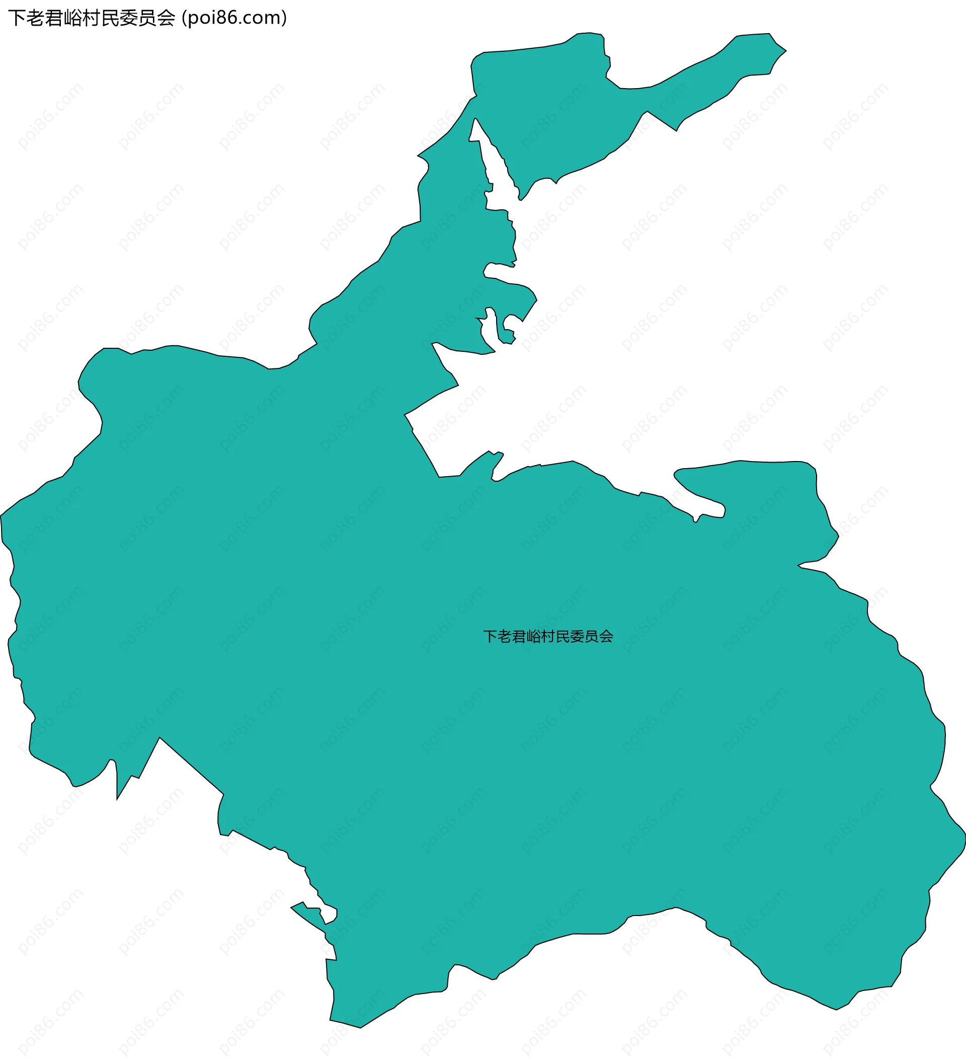 下老君峪村民委员会边界地图