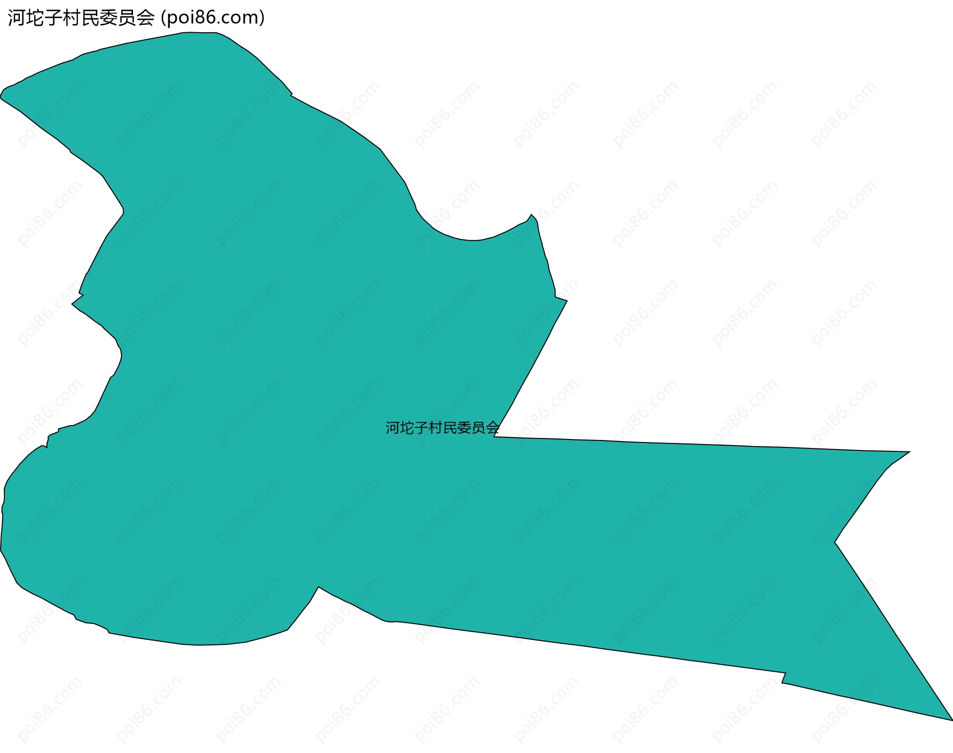 河坨子村民委员会边界地图