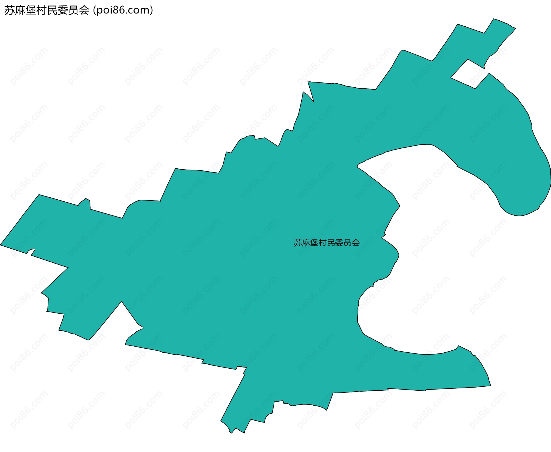 苏麻堡村民委员会边界地图