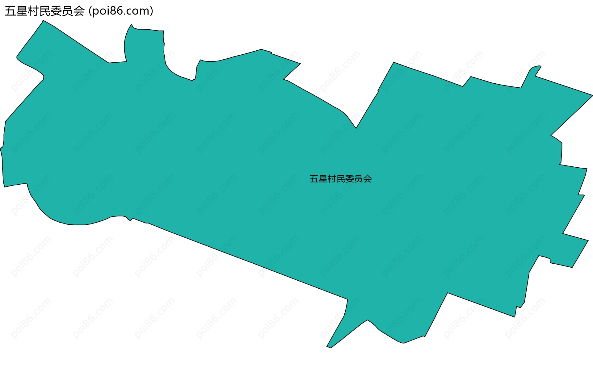 五星村民委员会边界地图