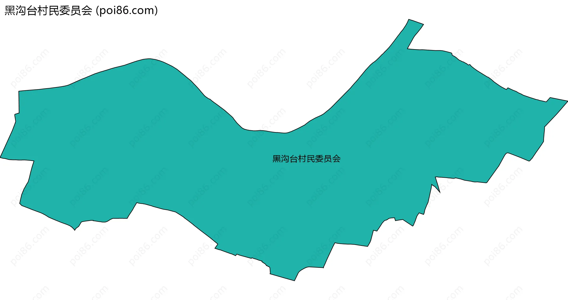 黑沟台村民委员会边界地图