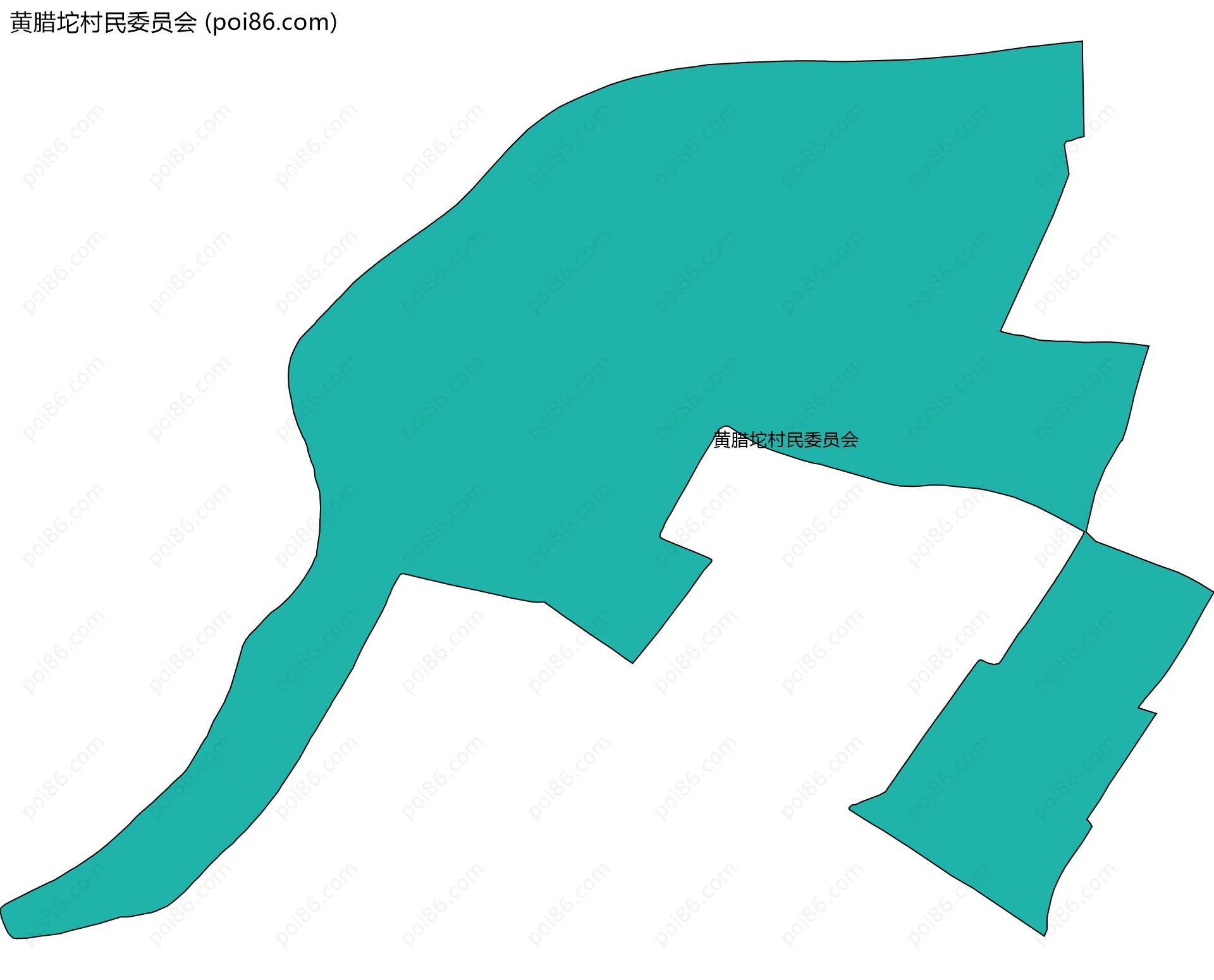 黄腊坨村民委员会边界地图