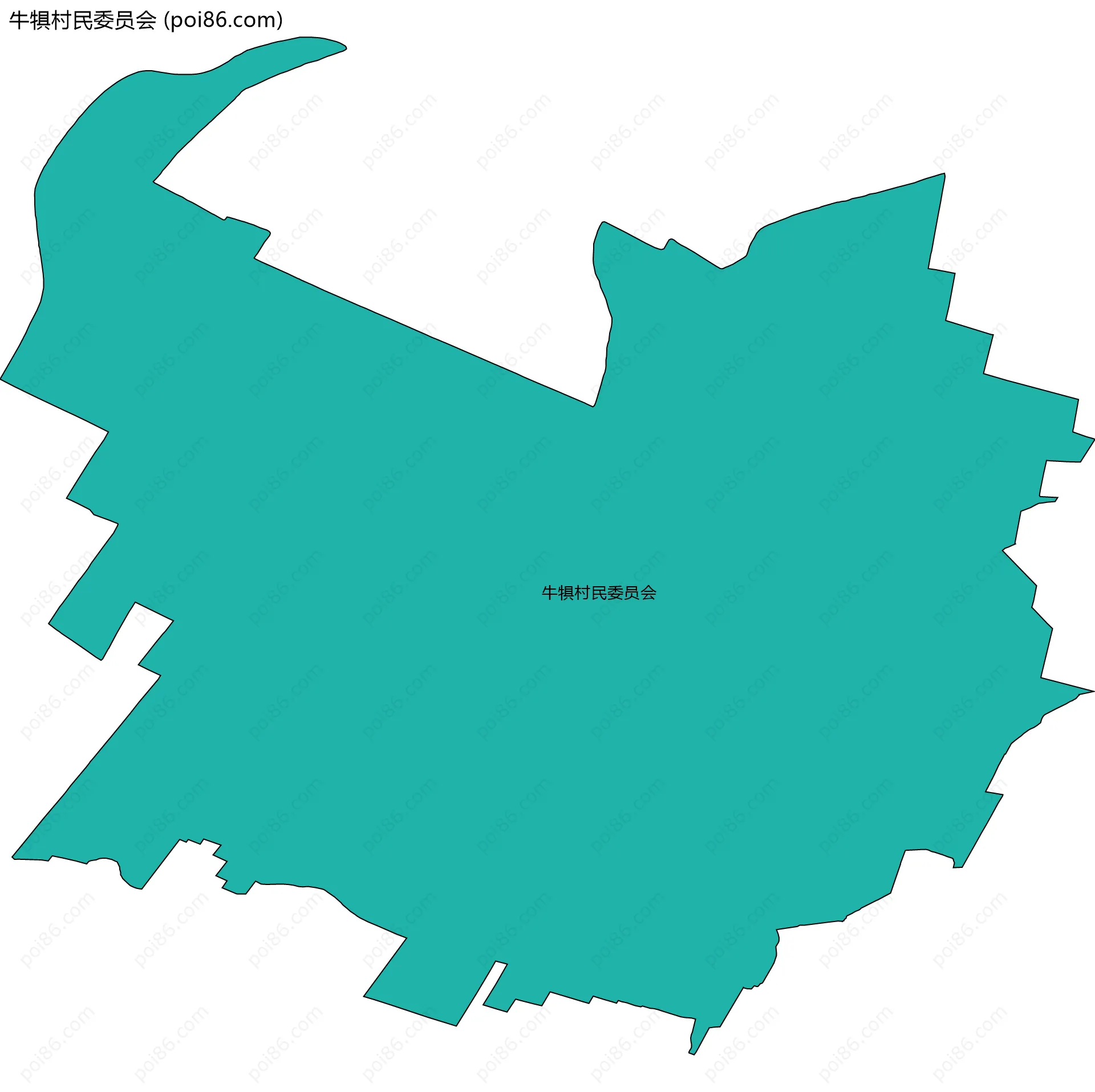 牛犋村民委员会边界地图