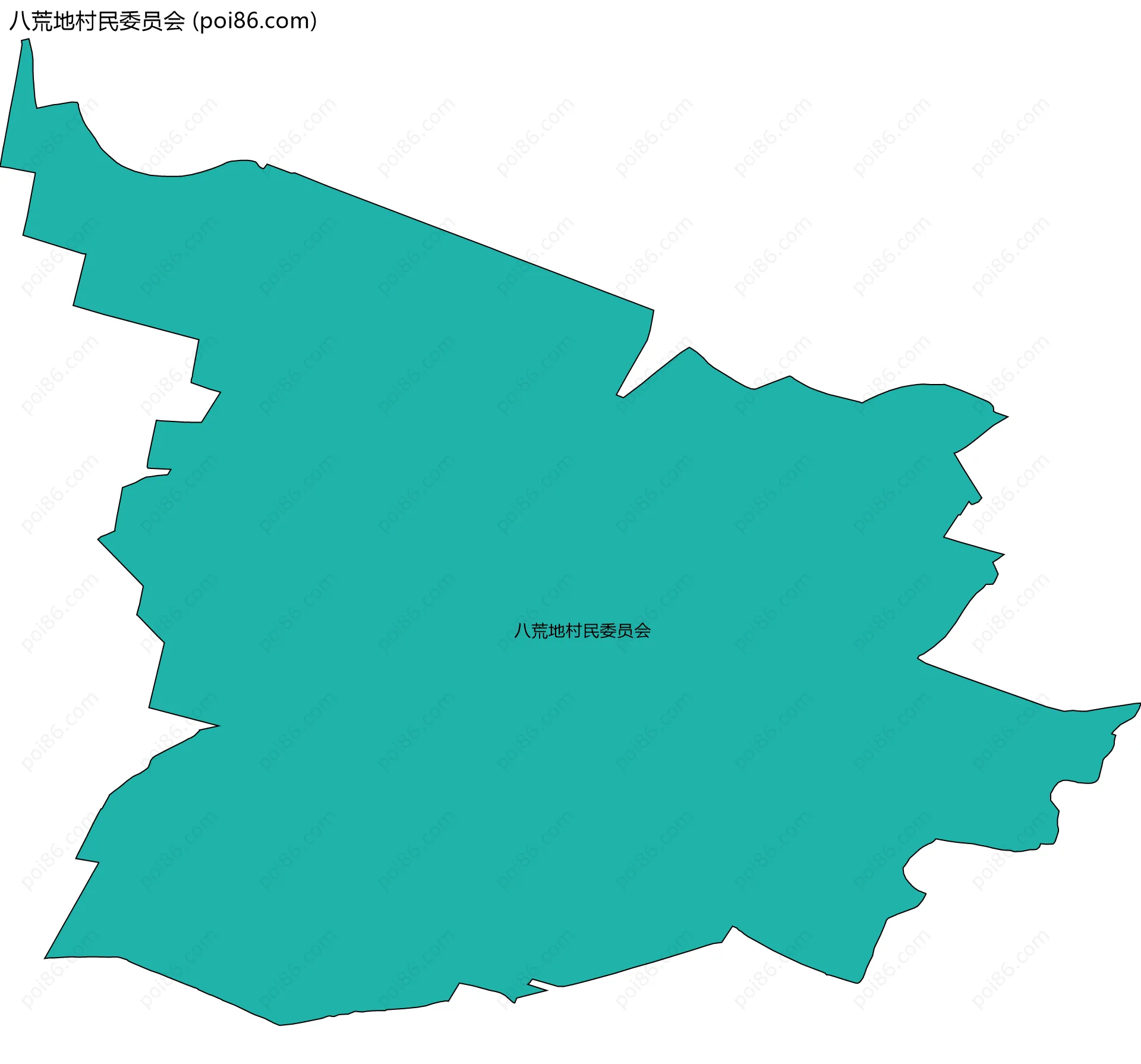 八荒地村民委员会边界地图