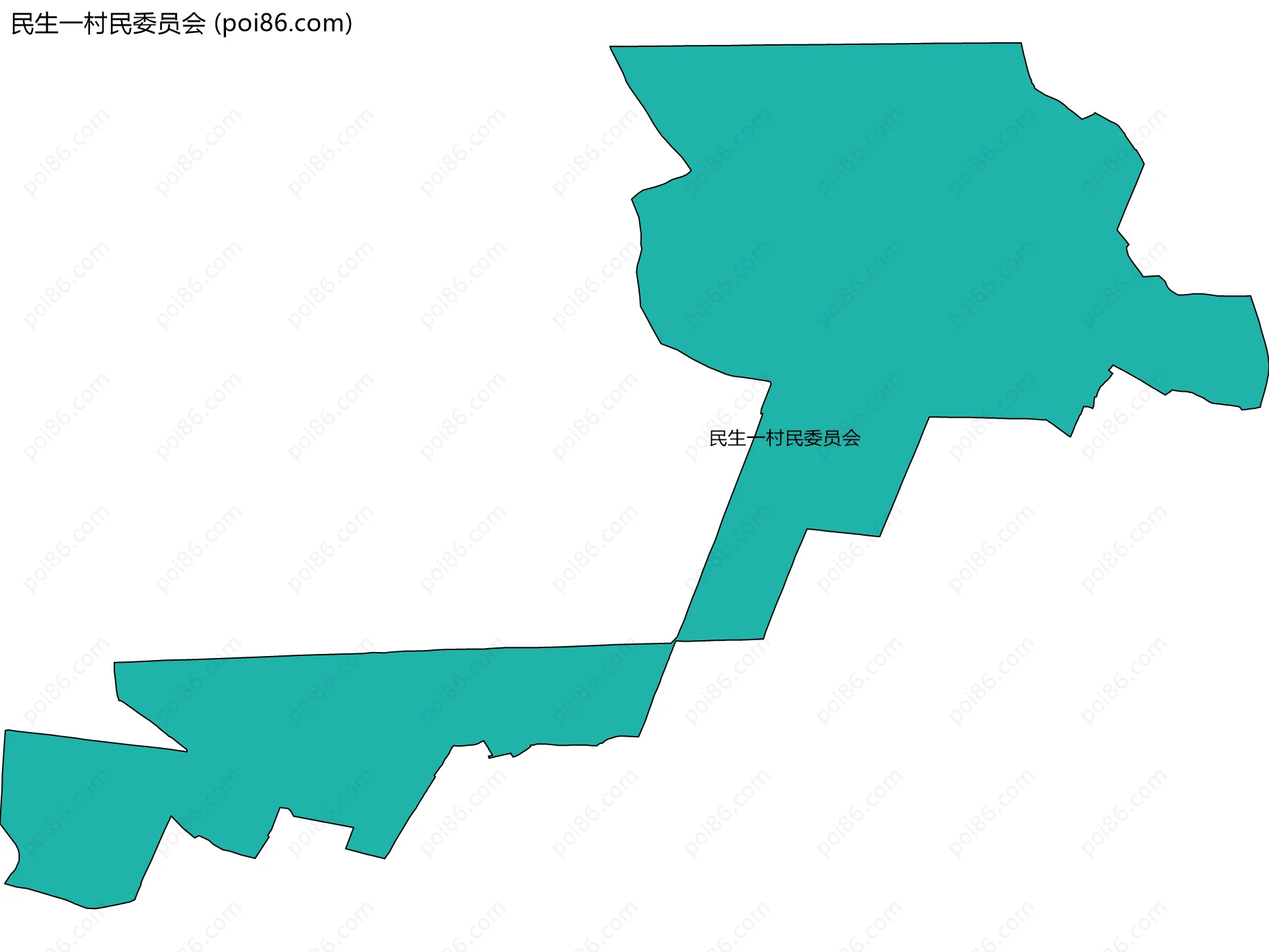 民生一村民委员会边界地图
