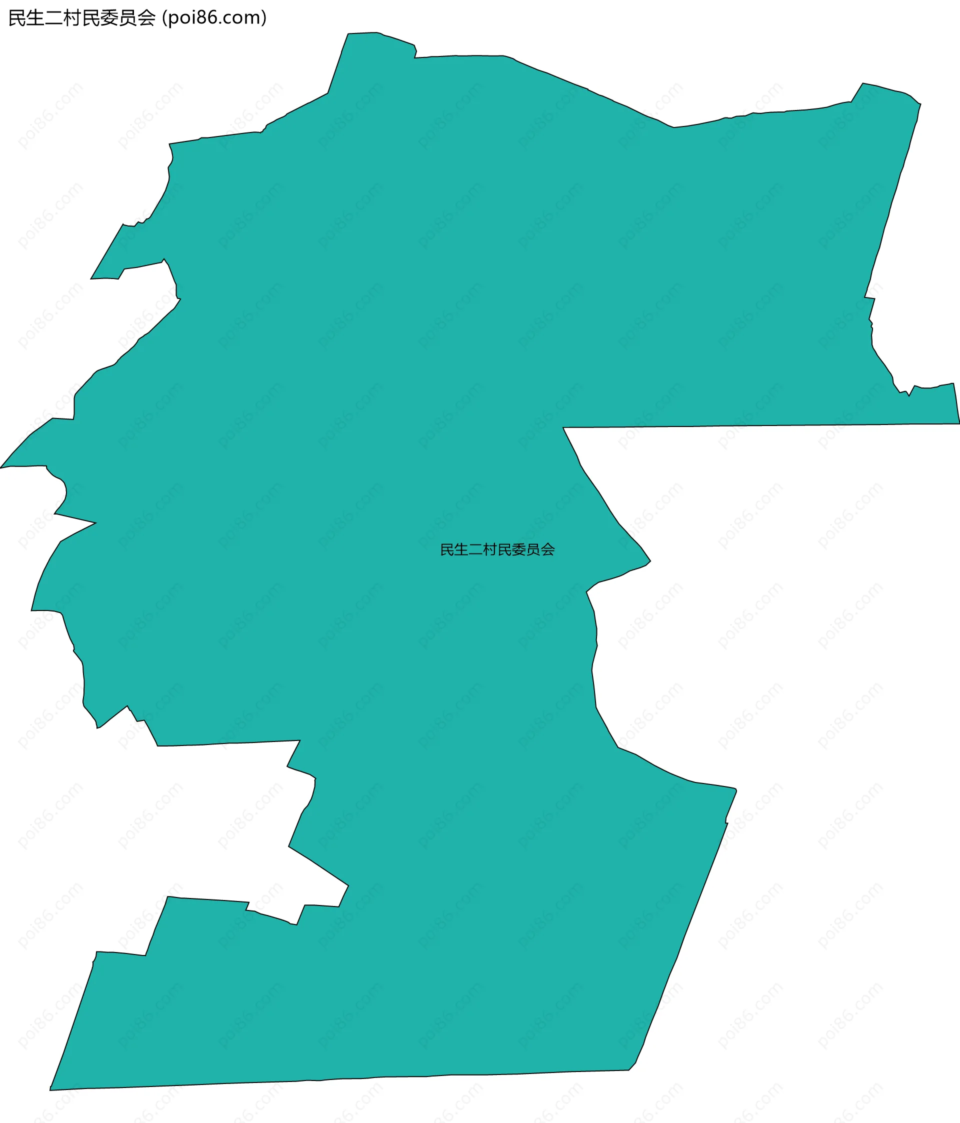 民生二村民委员会边界地图