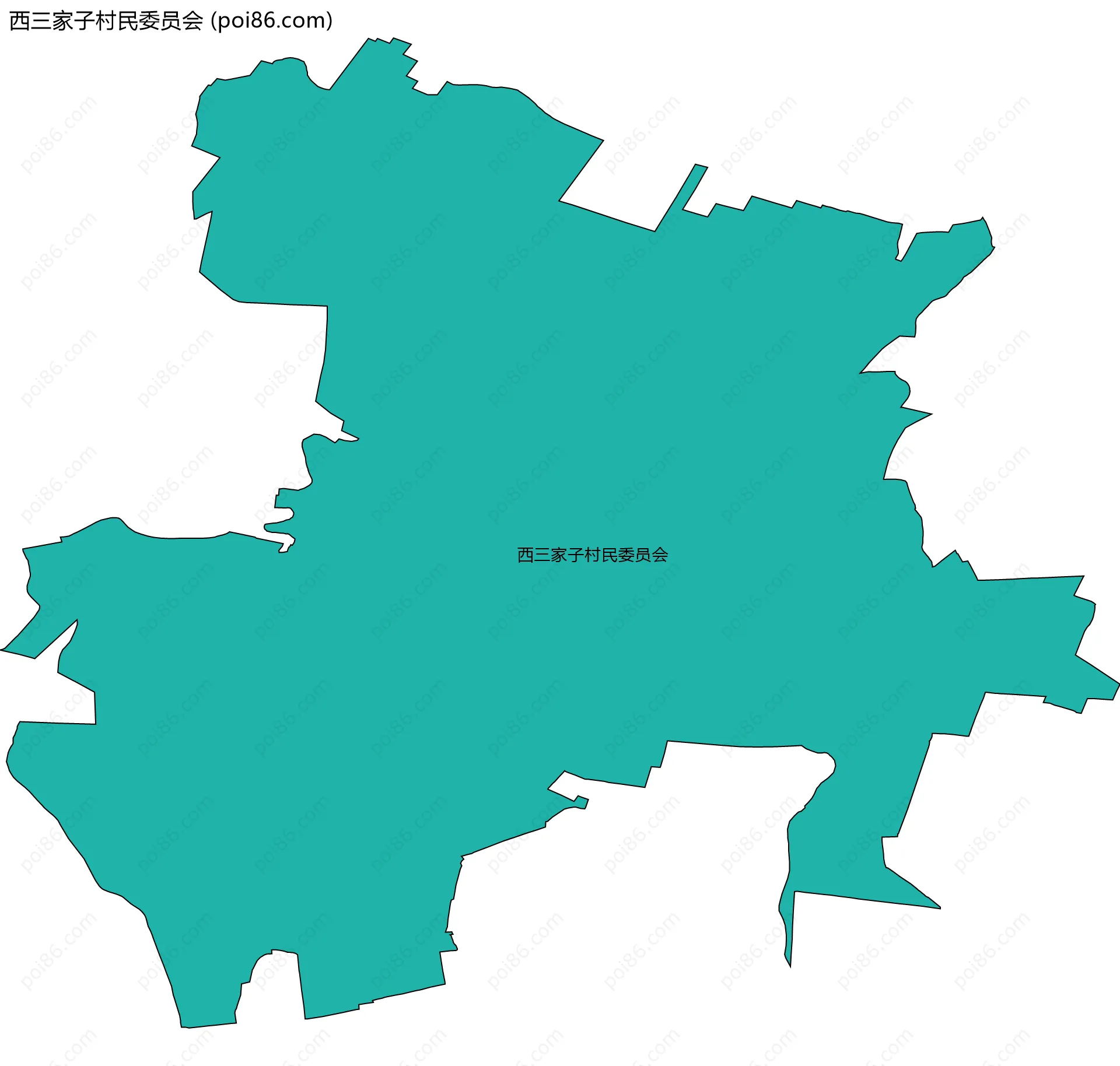 西三家子村民委员会边界地图