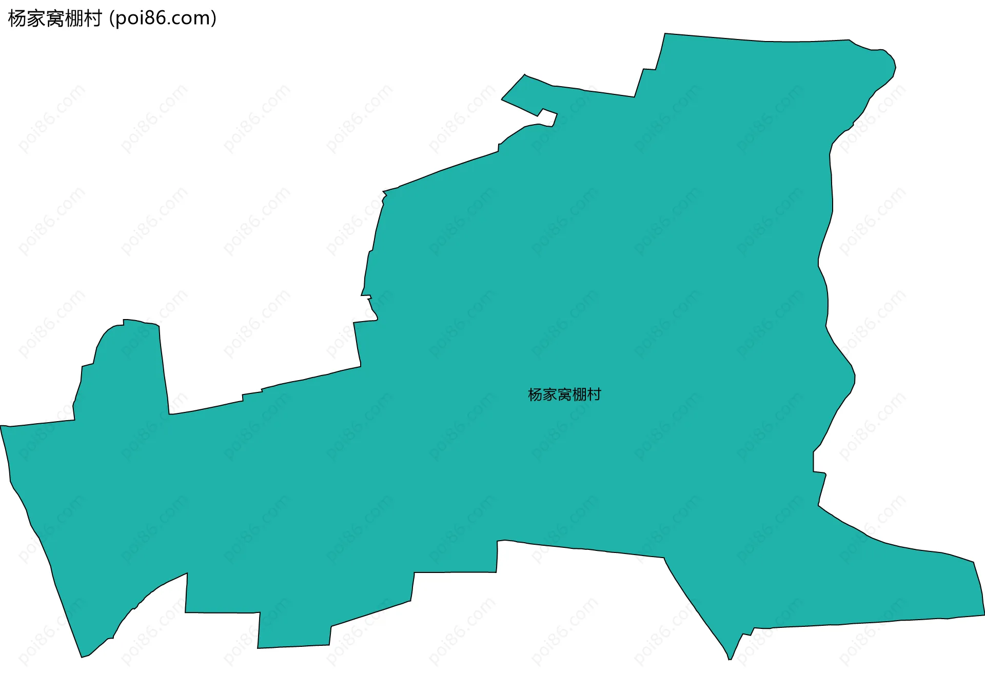 杨家窝棚村边界地图