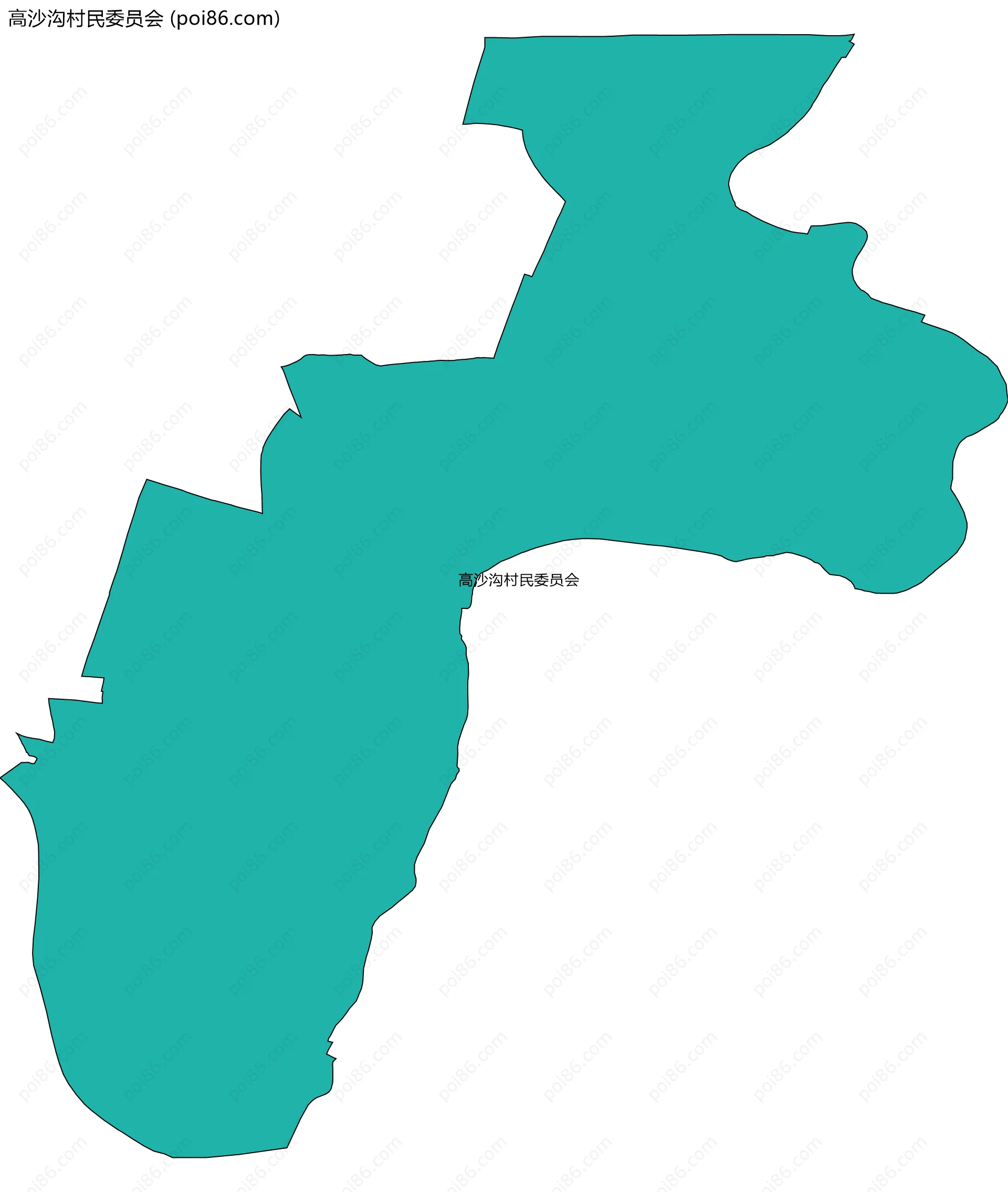 高沙沟村民委员会边界地图