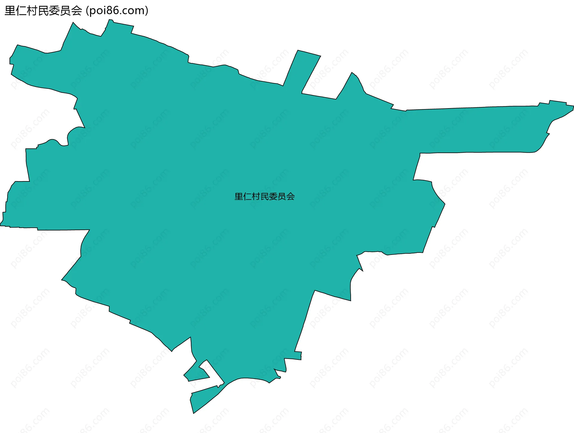 里仁村民委员会边界地图