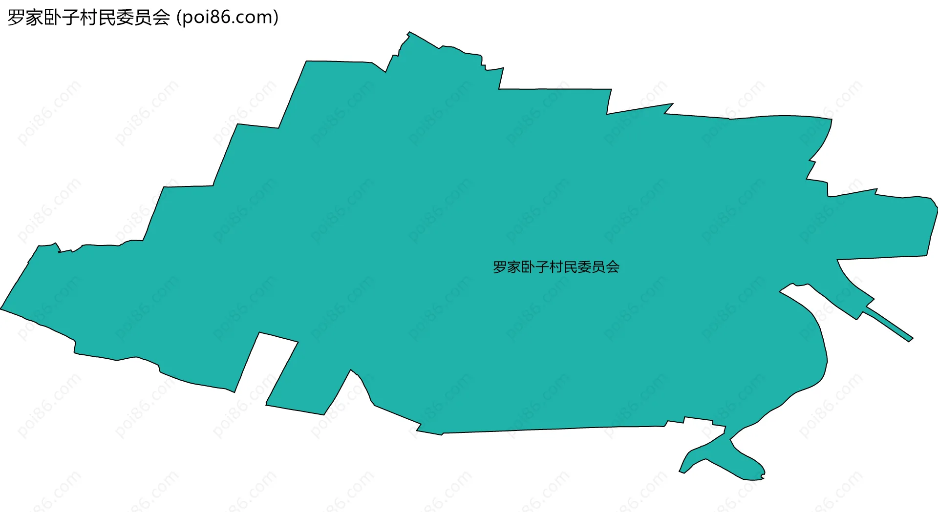 罗家卧子村民委员会边界地图