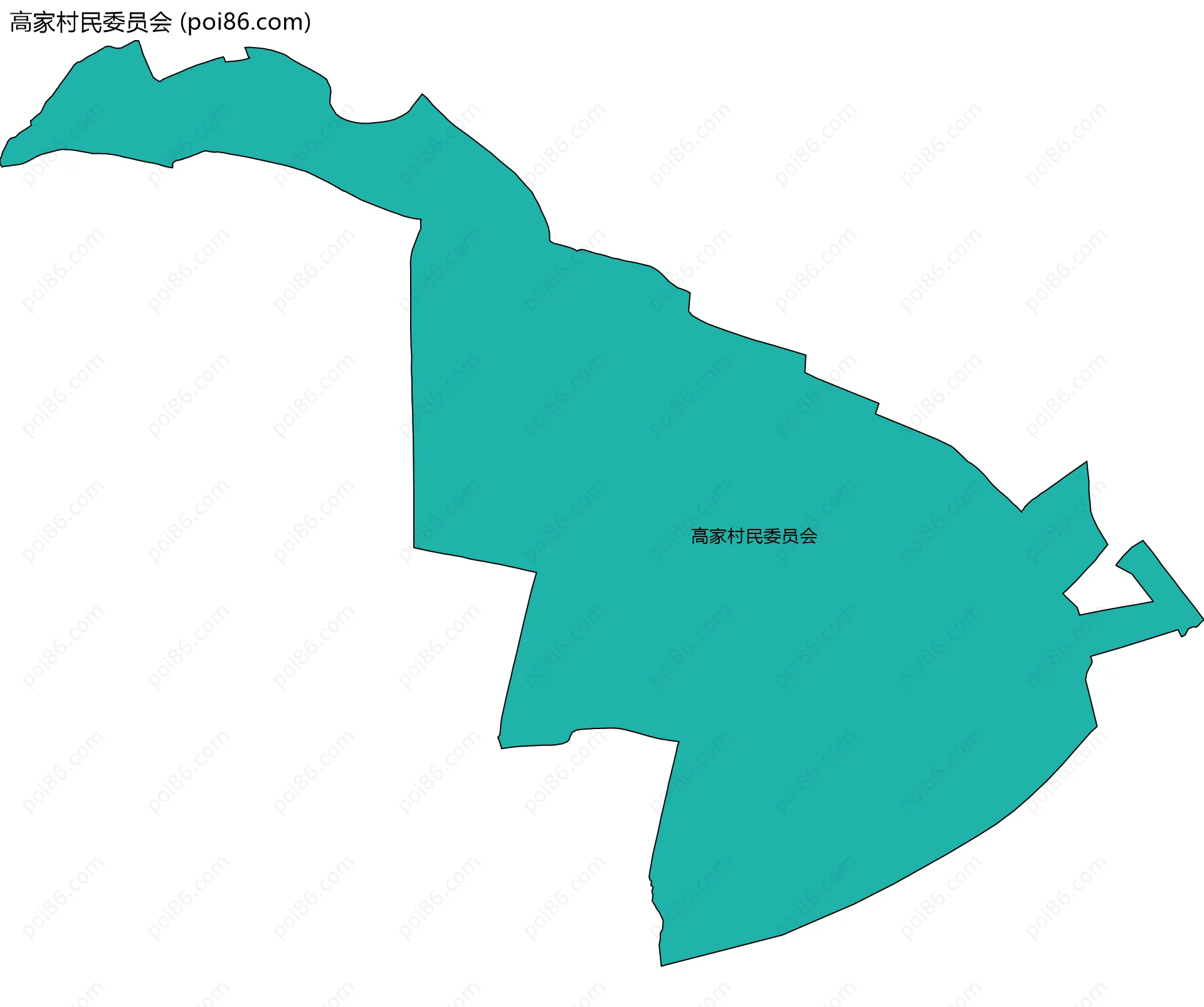 高家村民委员会边界地图