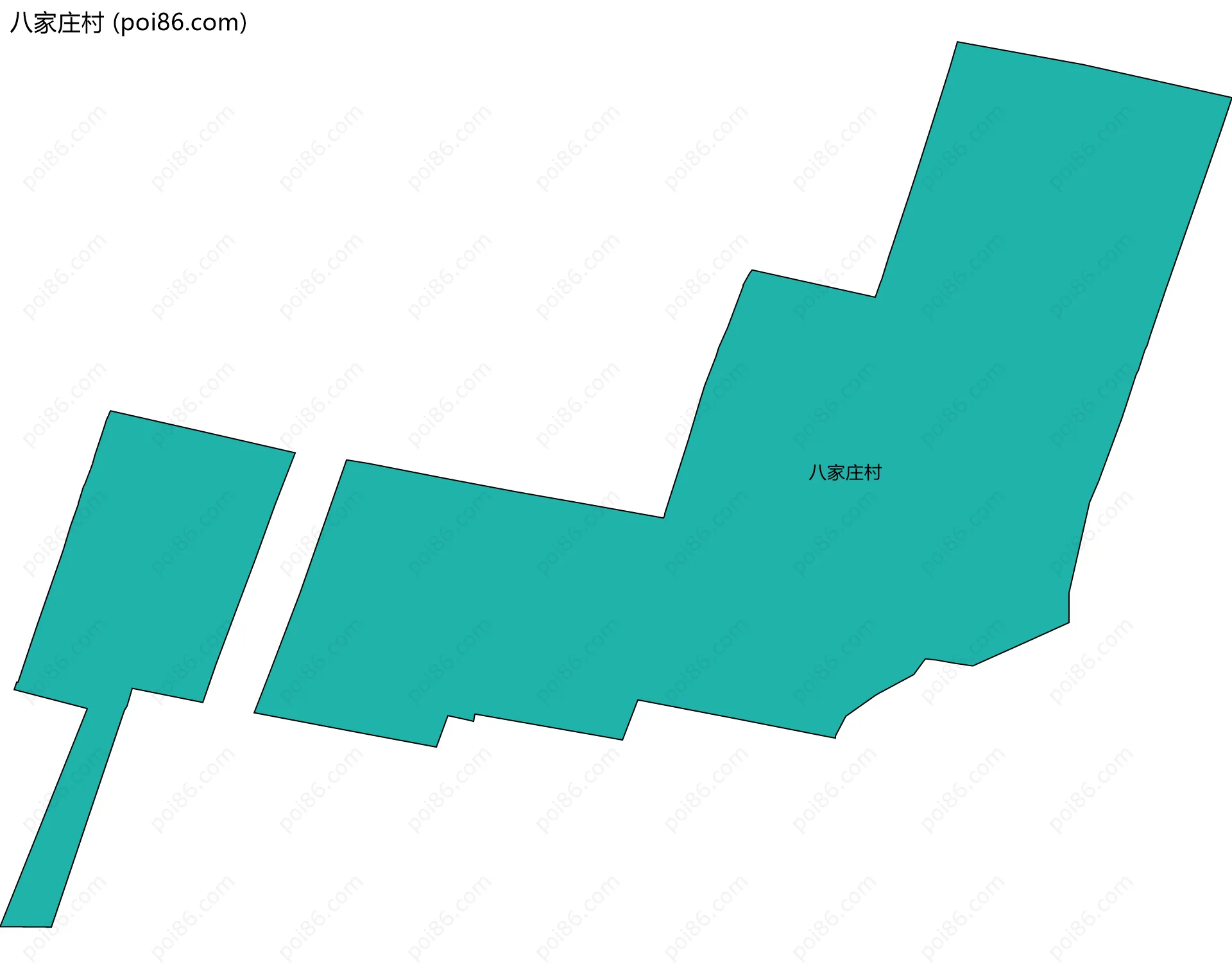 八家庄村边界地图