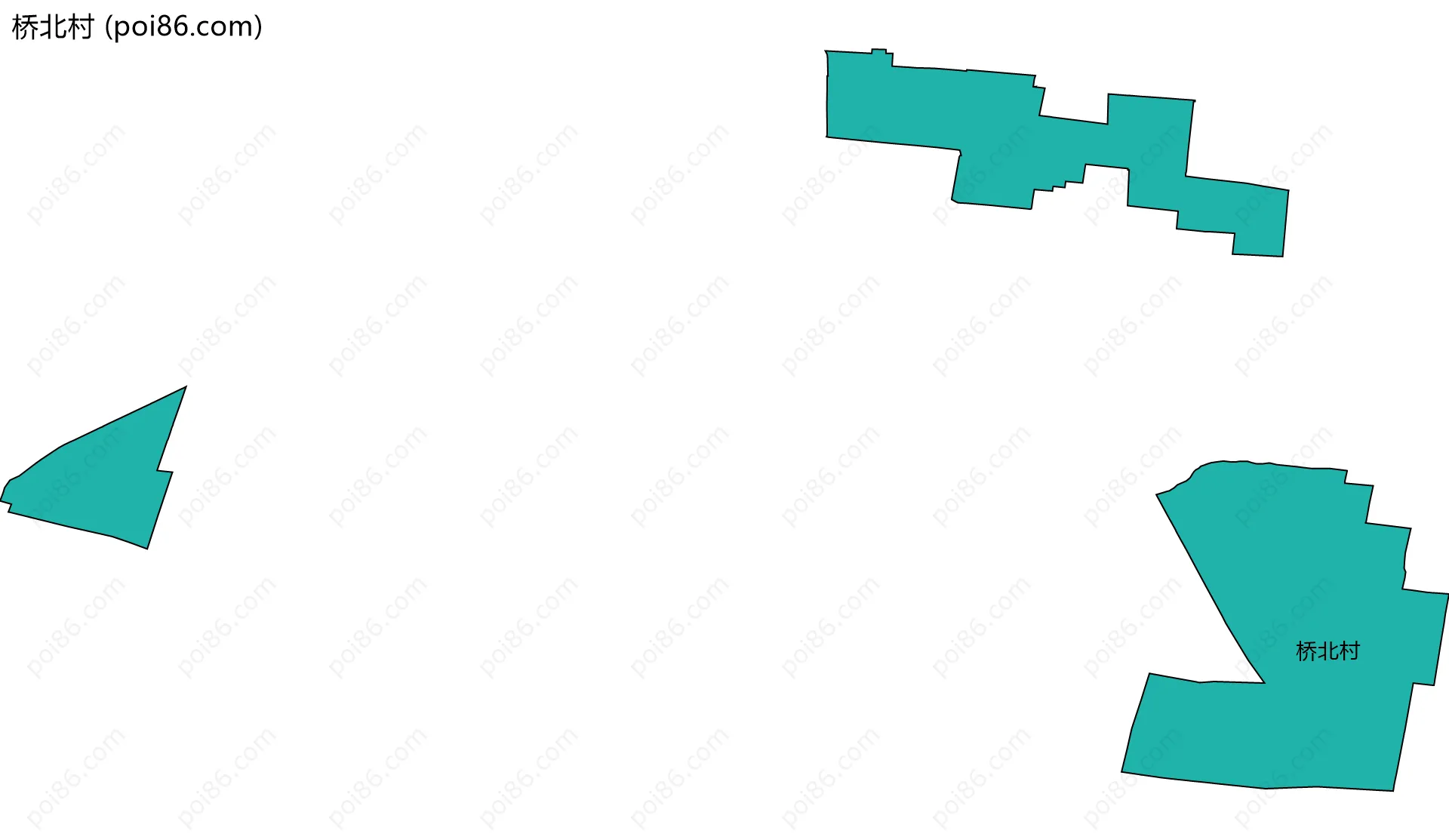 桥北村边界地图