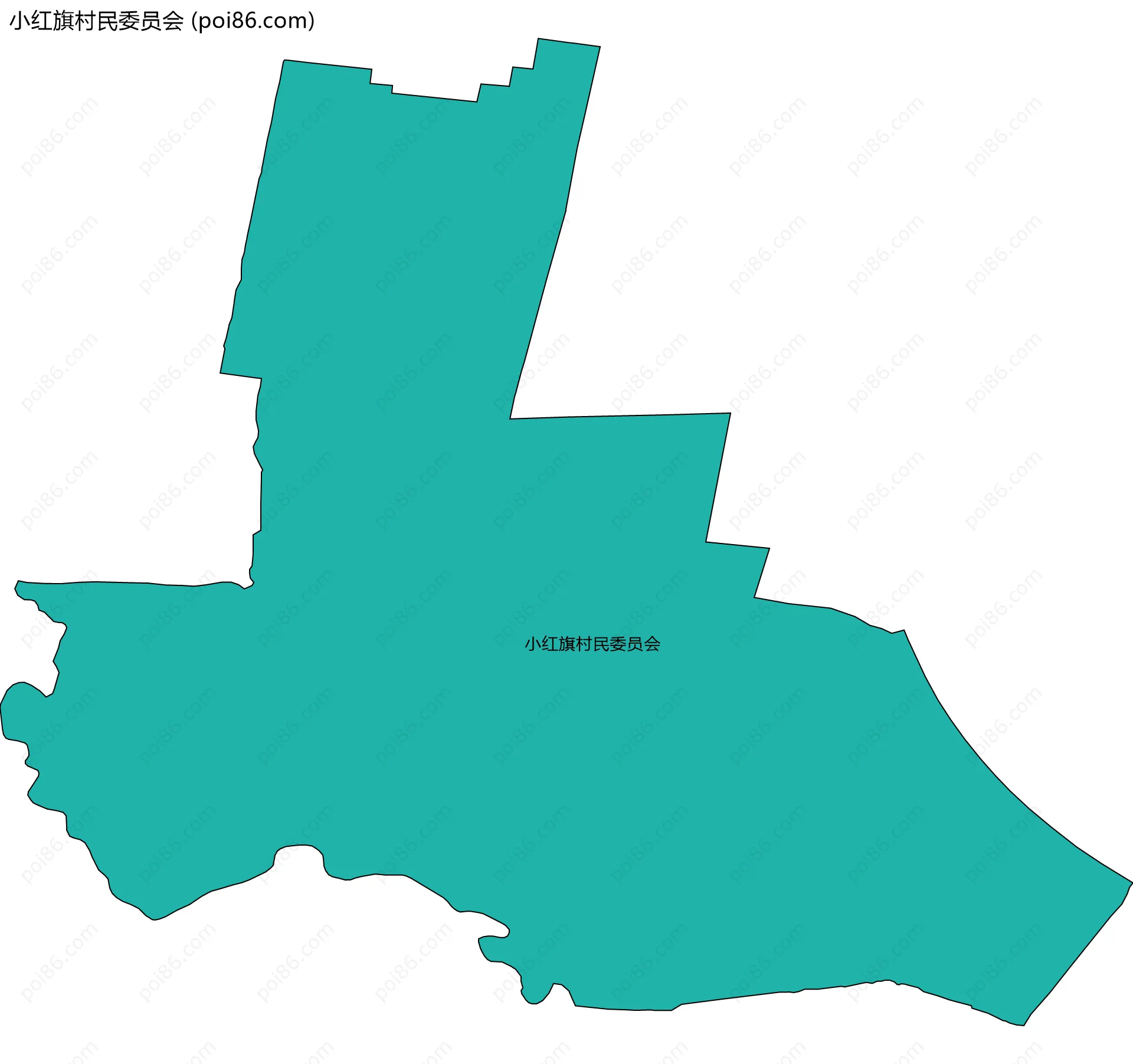 小红旗村民委员会边界地图