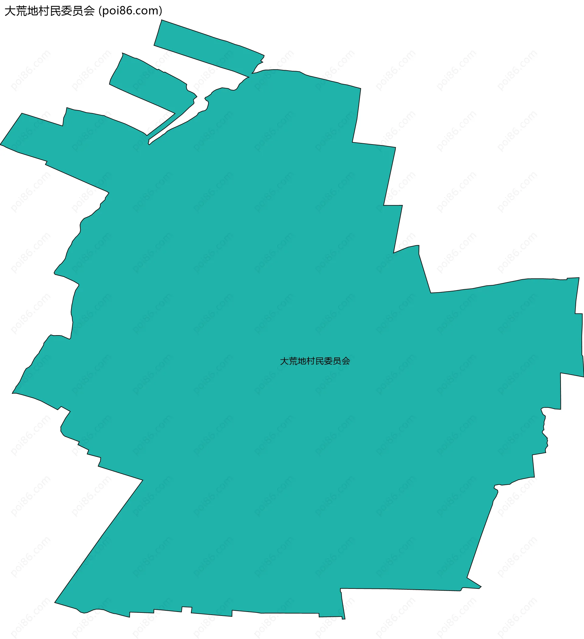 大荒地村民委员会边界地图