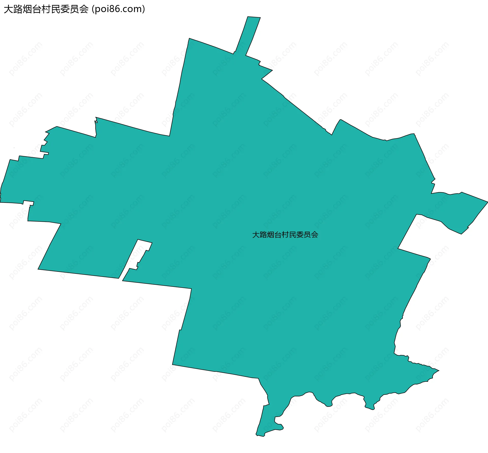 大路烟台村民委员会边界地图