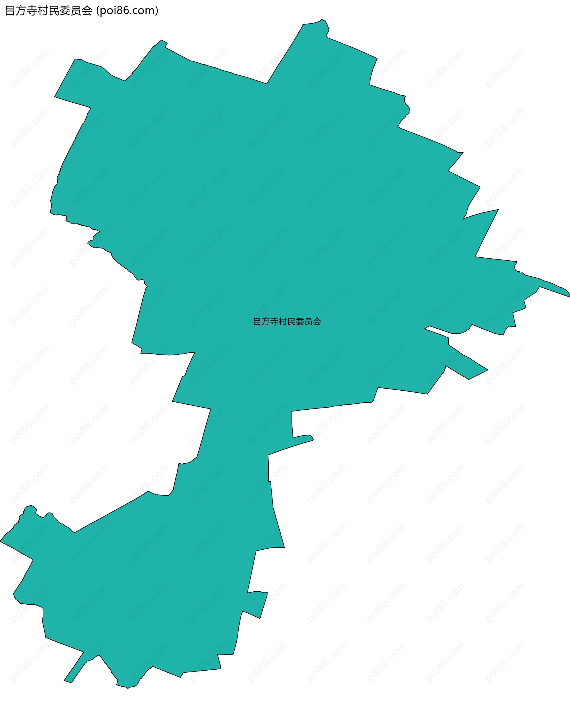 吕方寺村民委员会边界地图