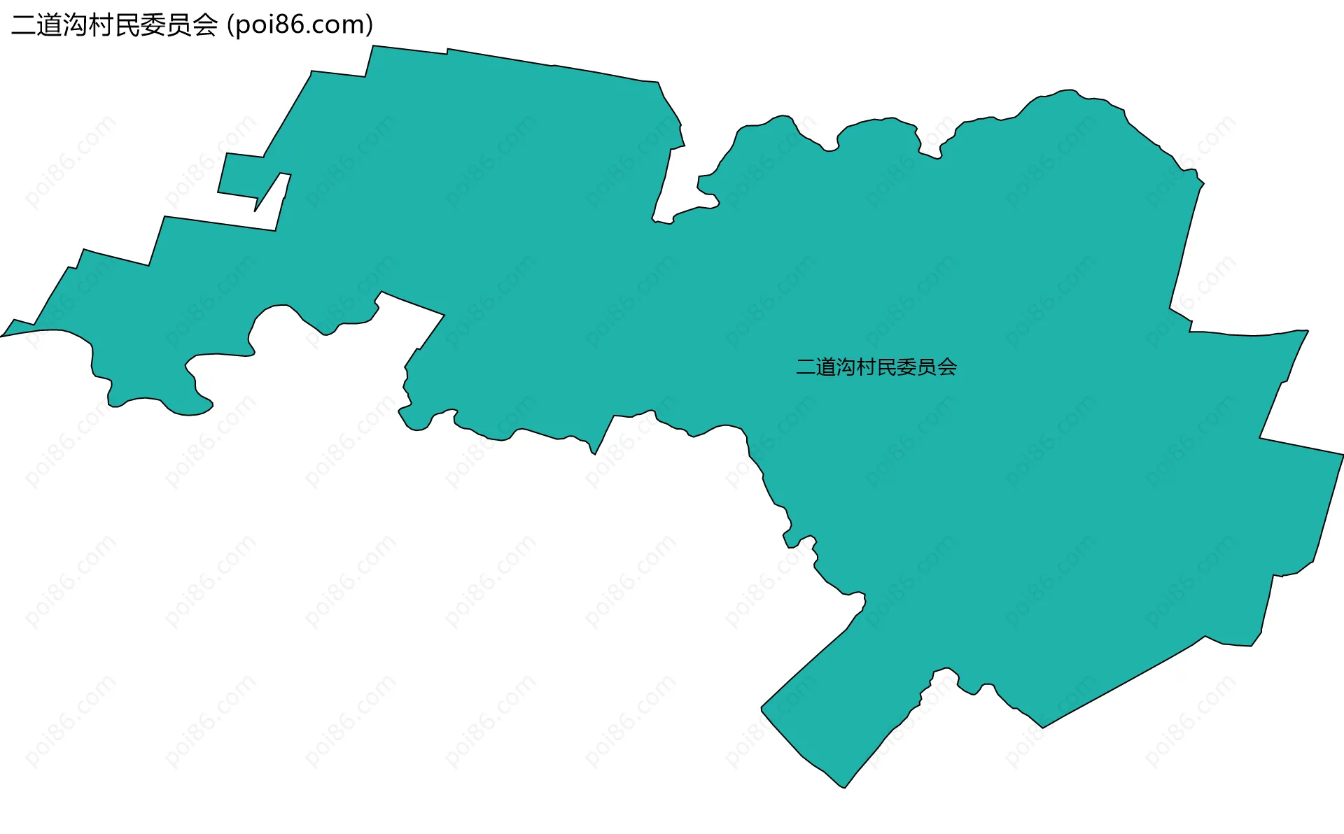 二道沟村民委员会边界地图
