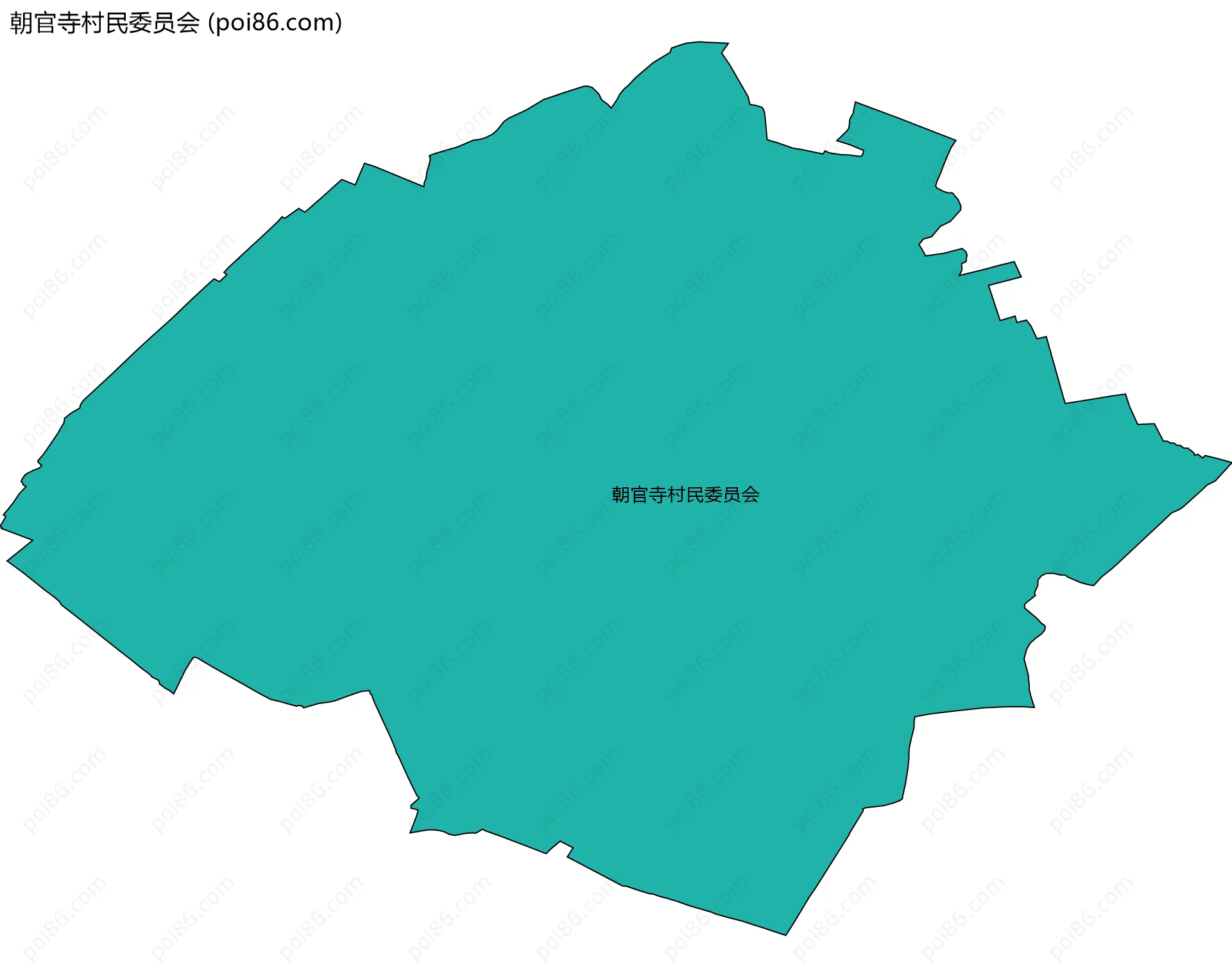 朝官寺村民委员会边界地图