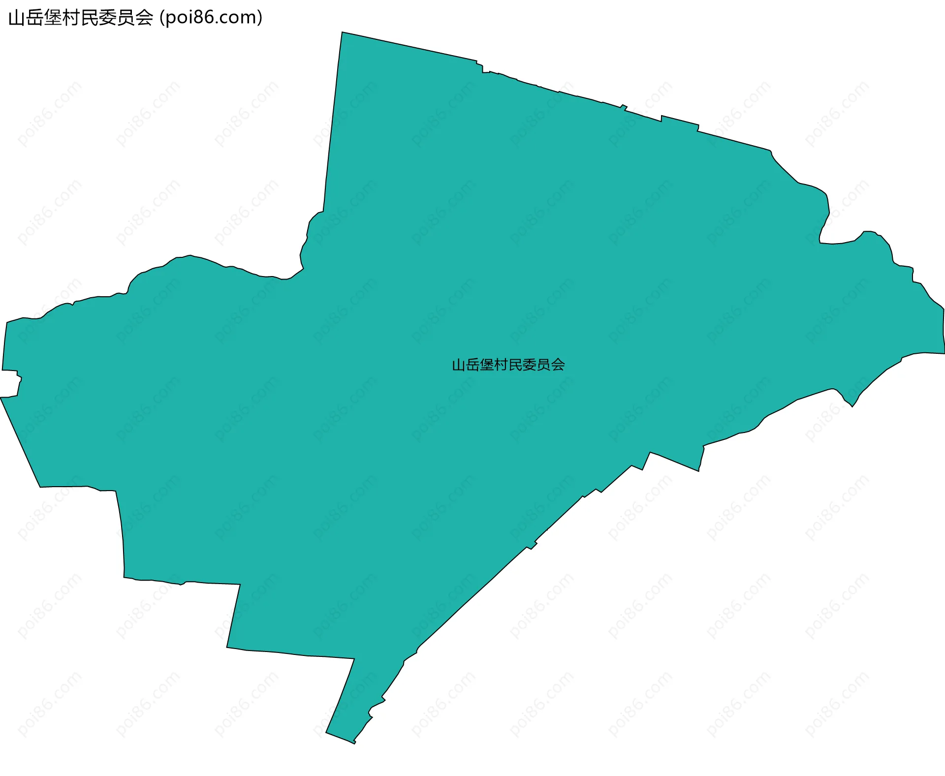 山岳堡村民委员会边界地图