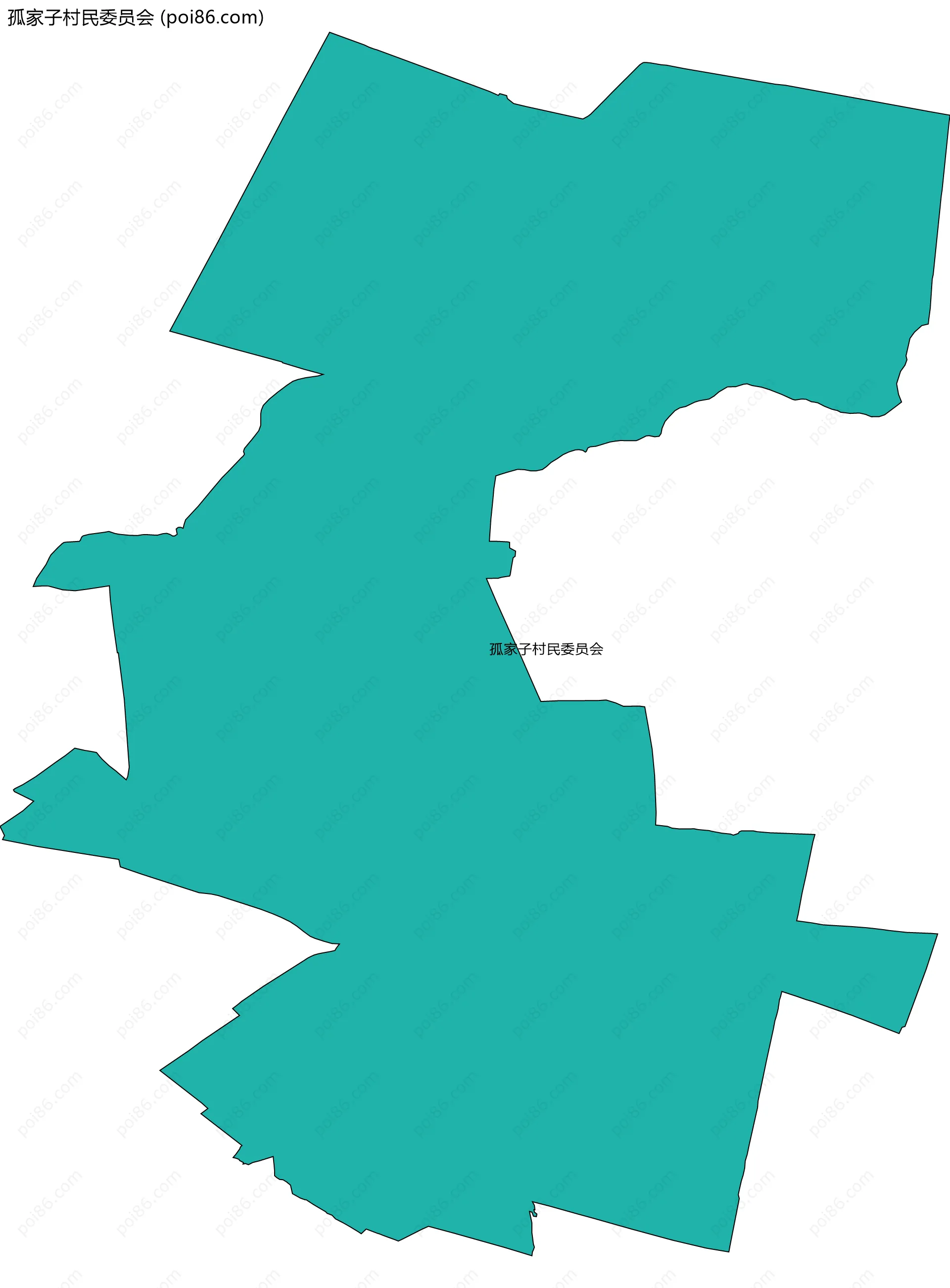 孤家子村民委员会边界地图