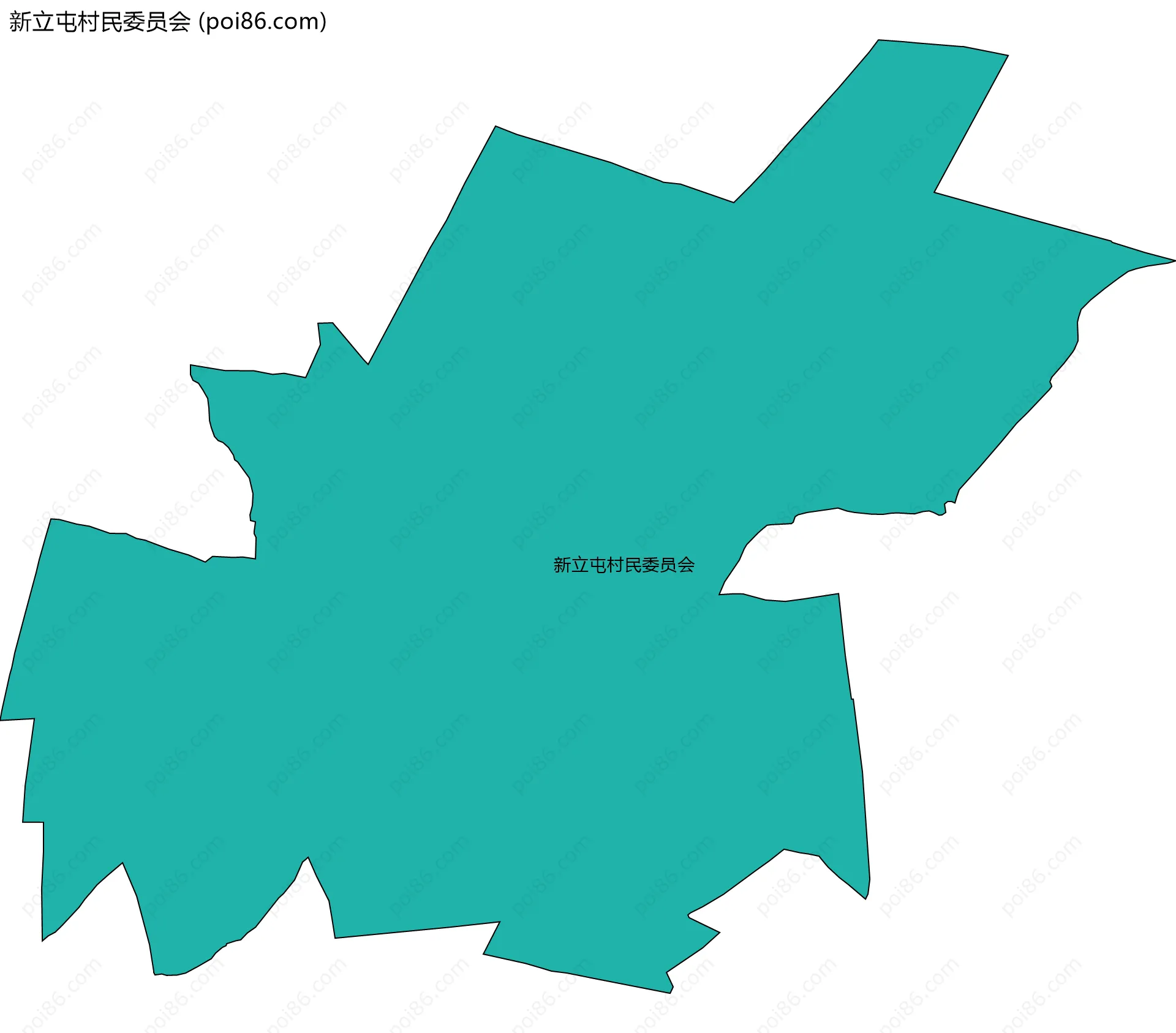 新立屯村民委员会边界地图