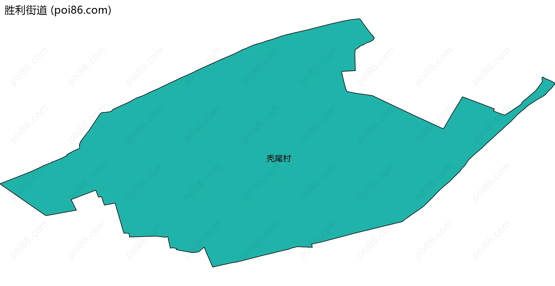 胜利街道边界地图(五级行政区划)