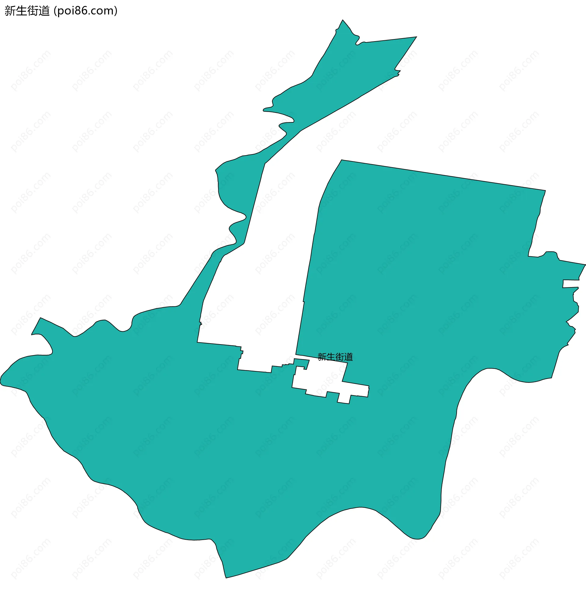 新生街道边界地图