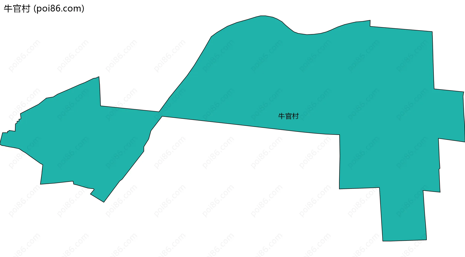 牛官村边界地图
