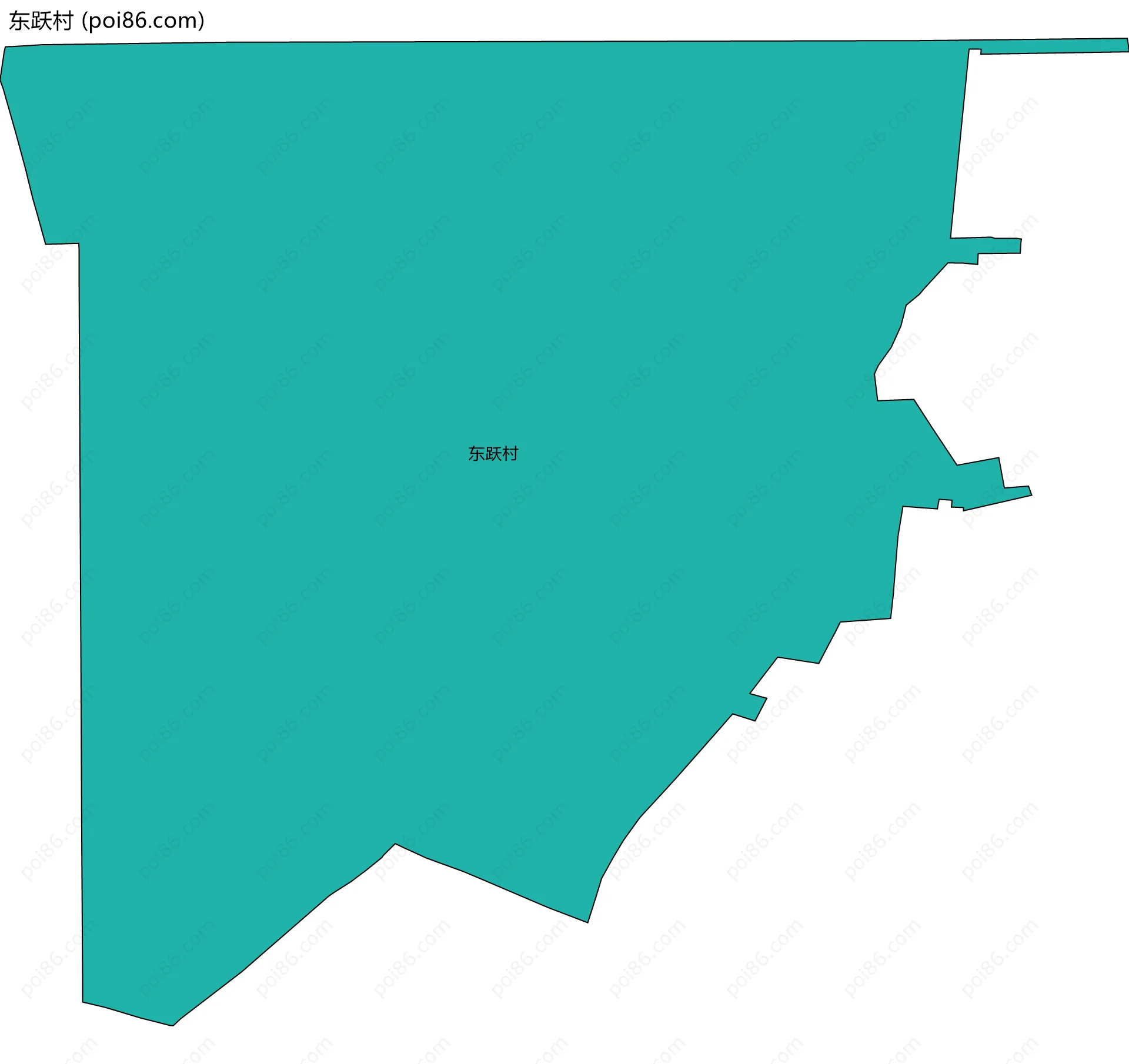 东跃村边界地图