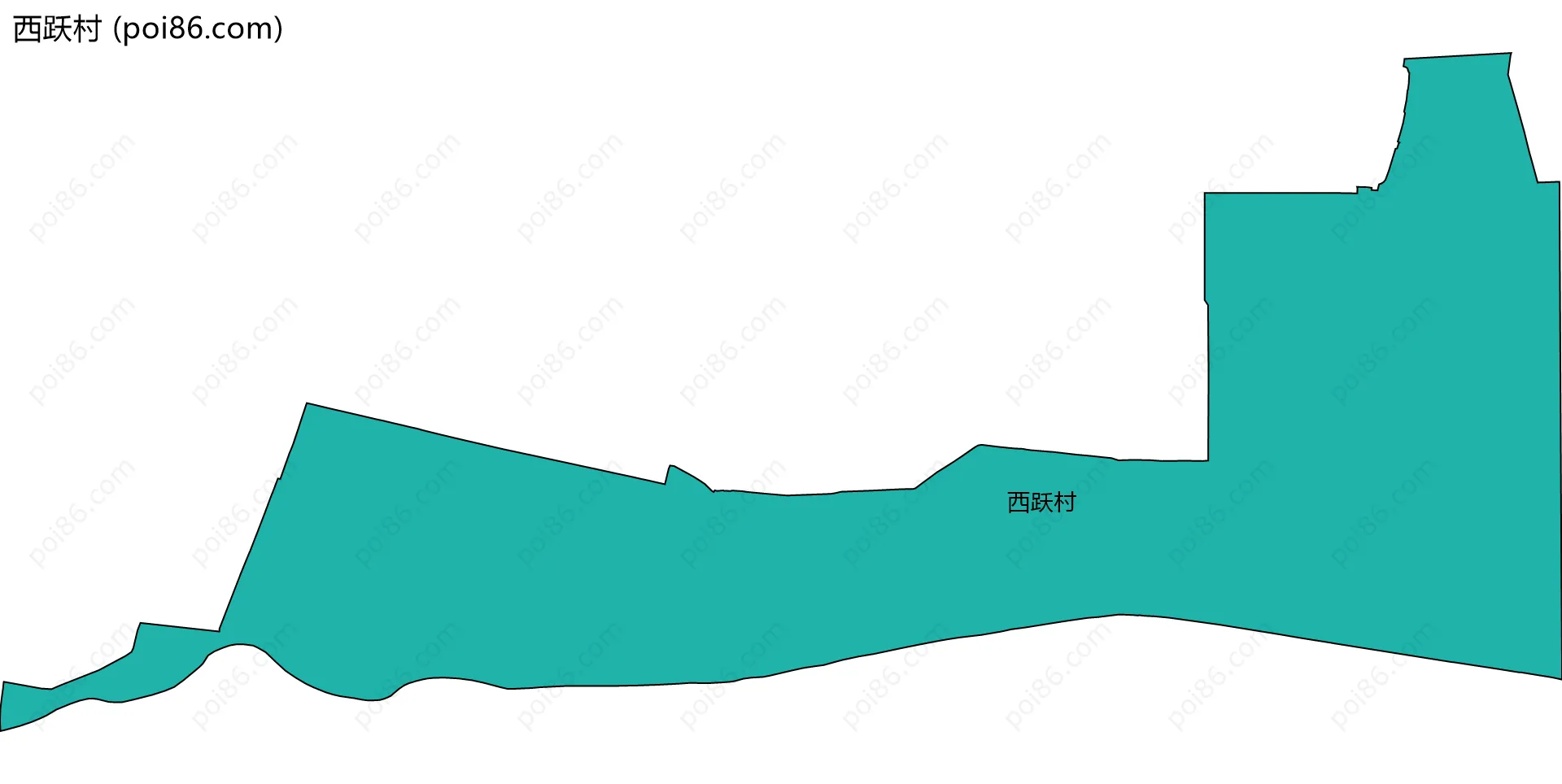 西跃村边界地图