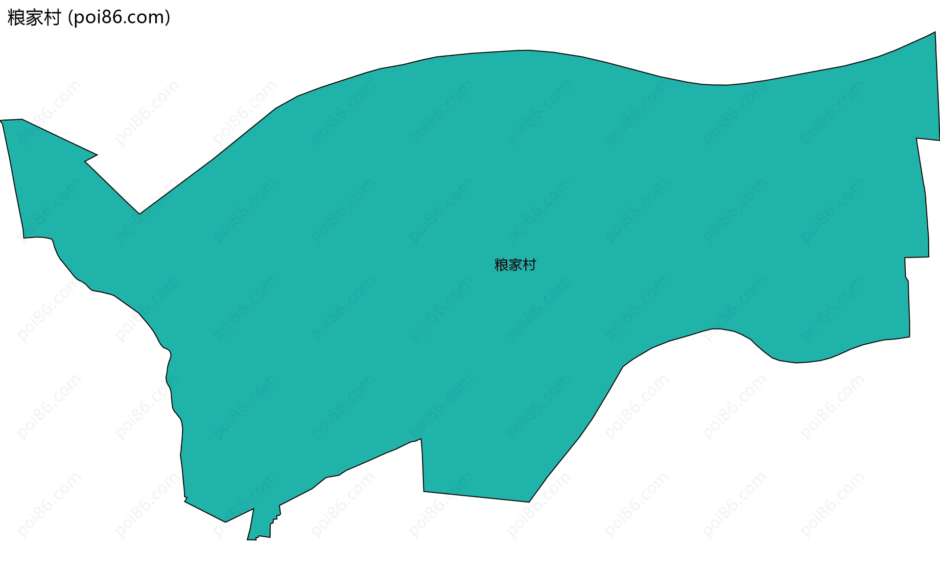 粮家村边界地图