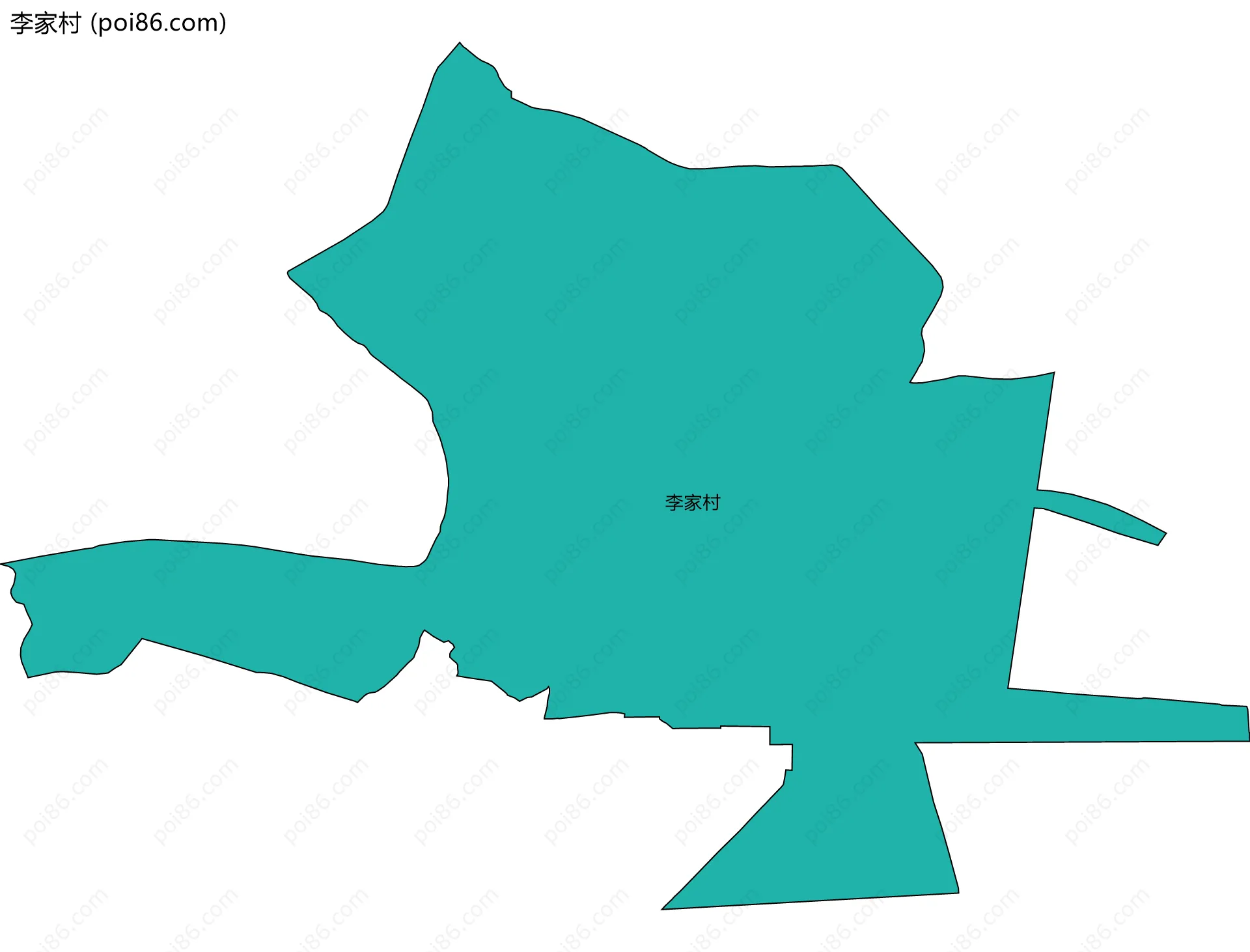 李家村边界地图