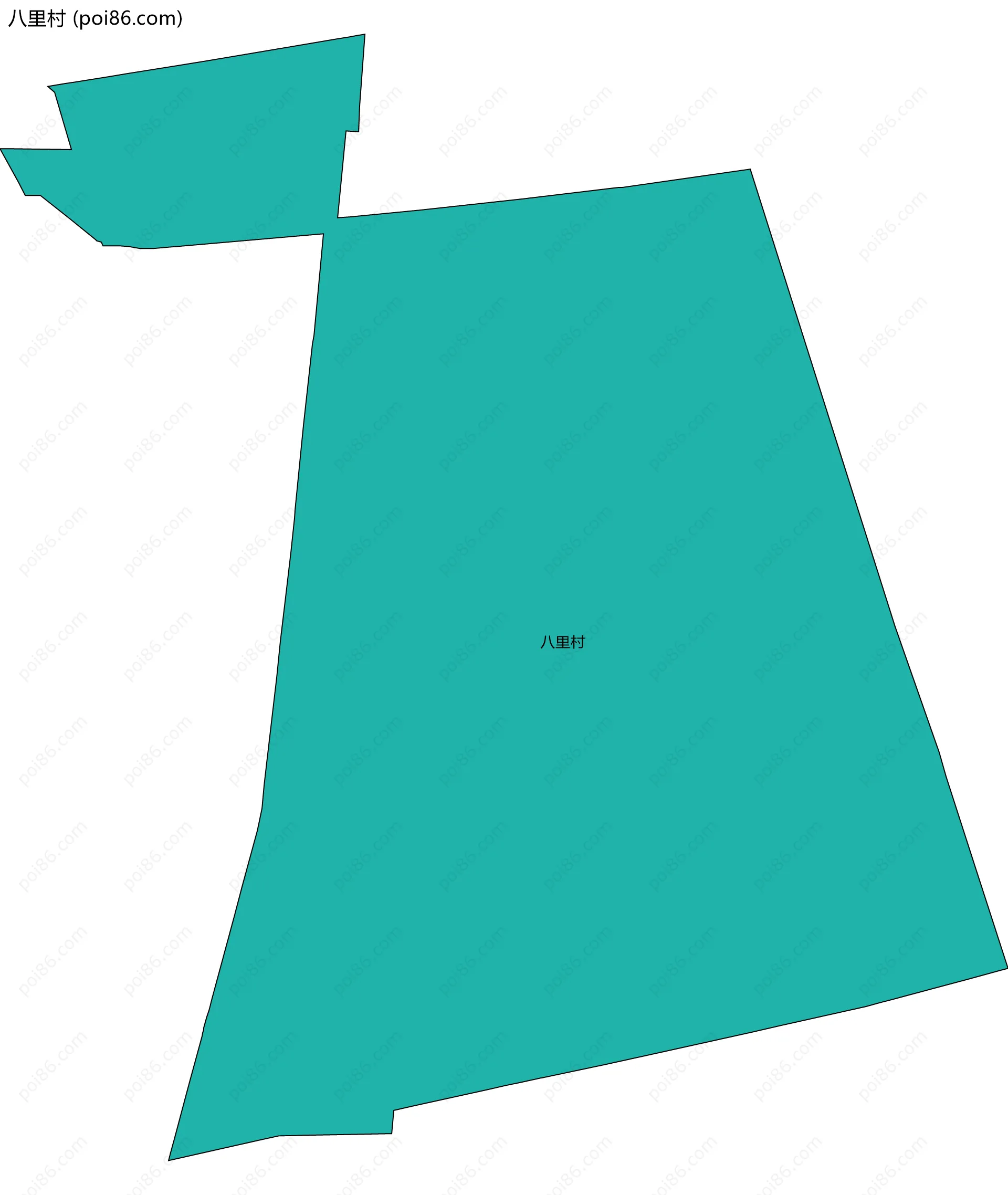 八里村边界地图