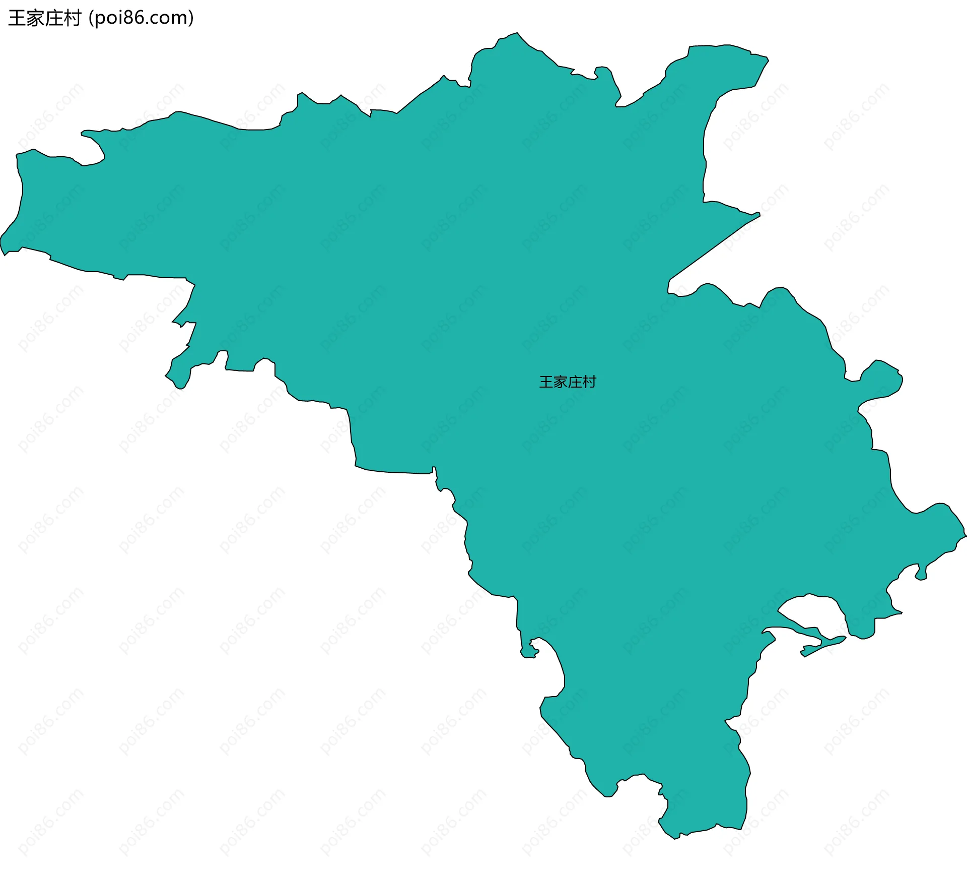 王家庄村边界地图