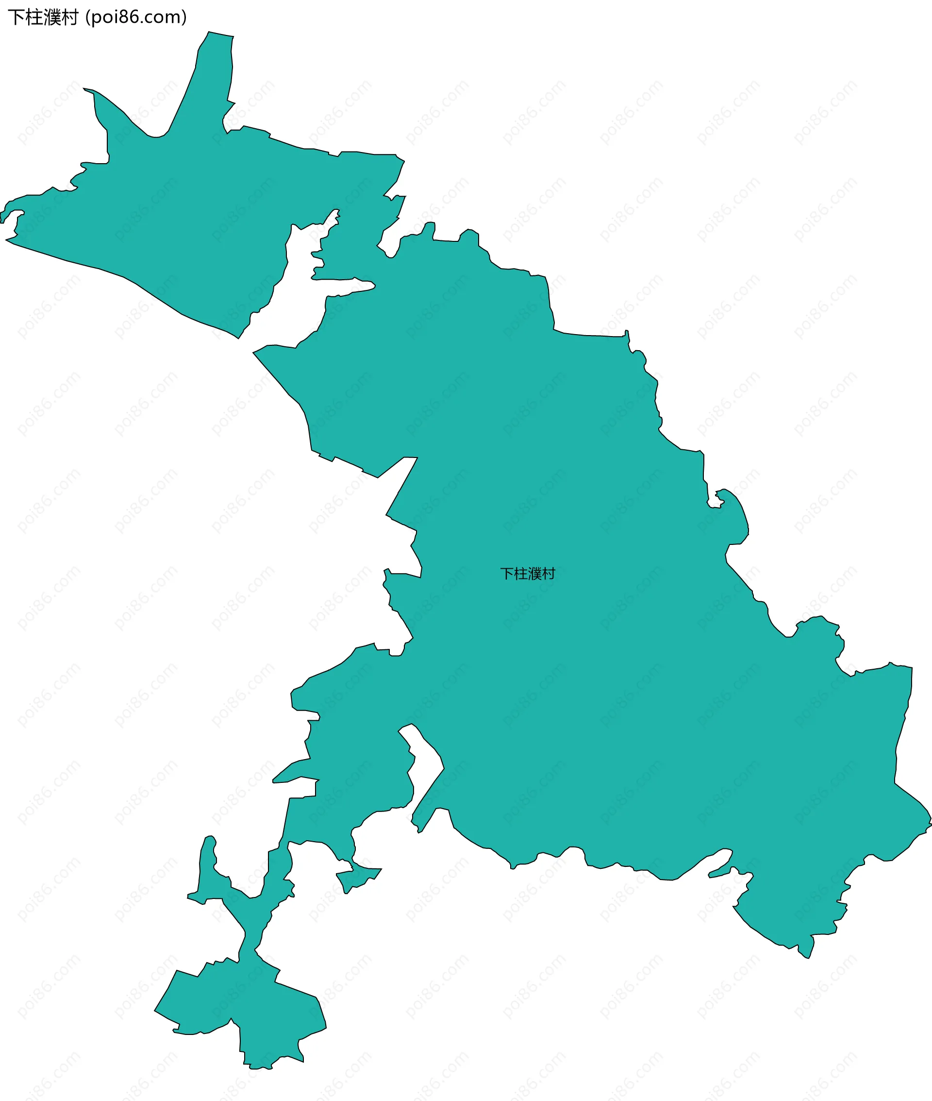 下柱濮村边界地图