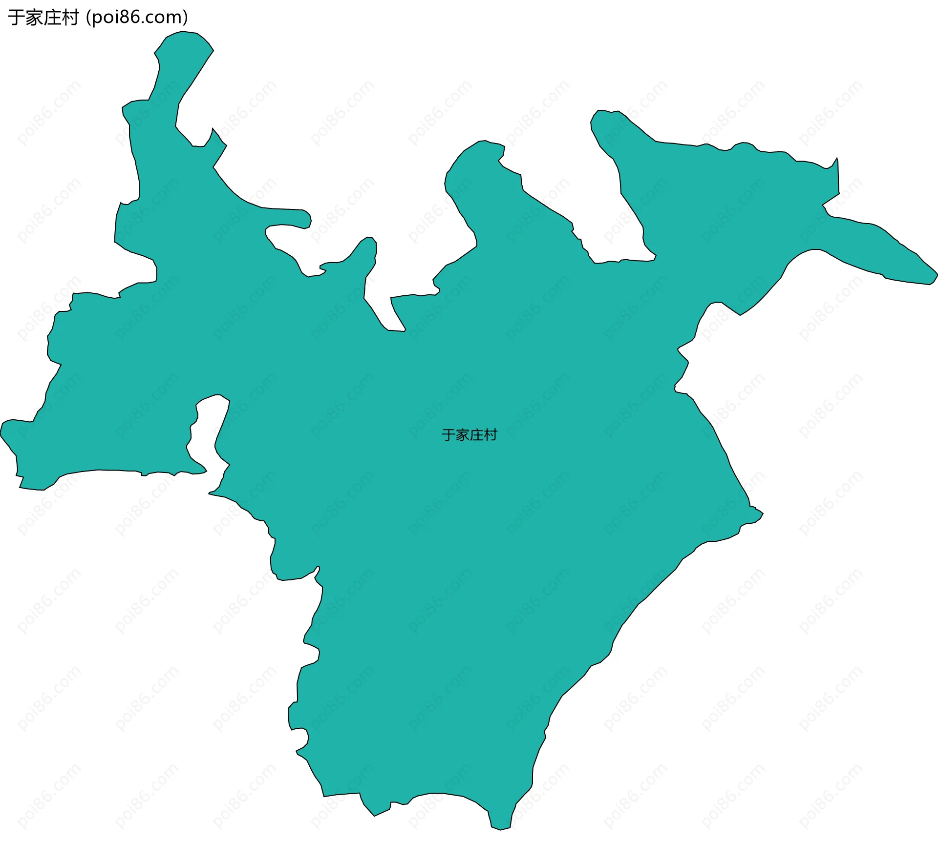 于家庄村边界地图