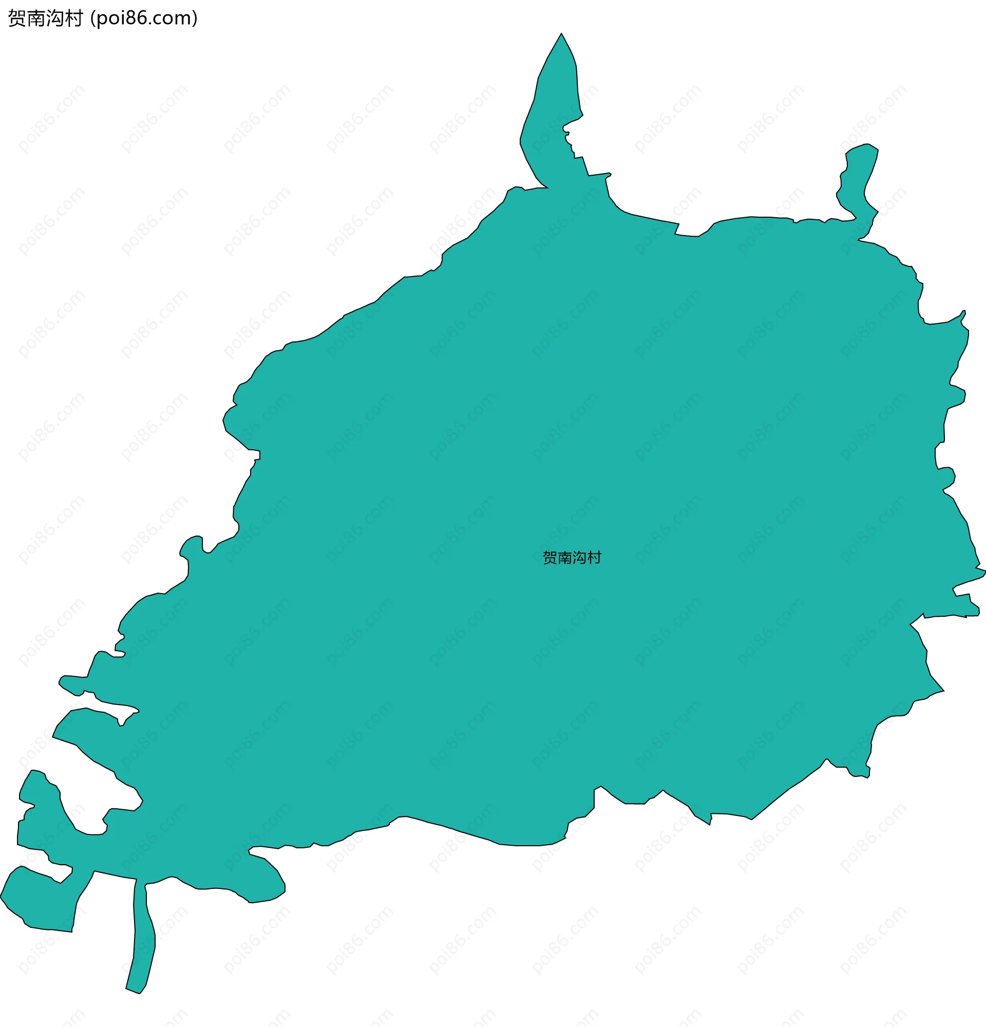 贺南沟村边界地图