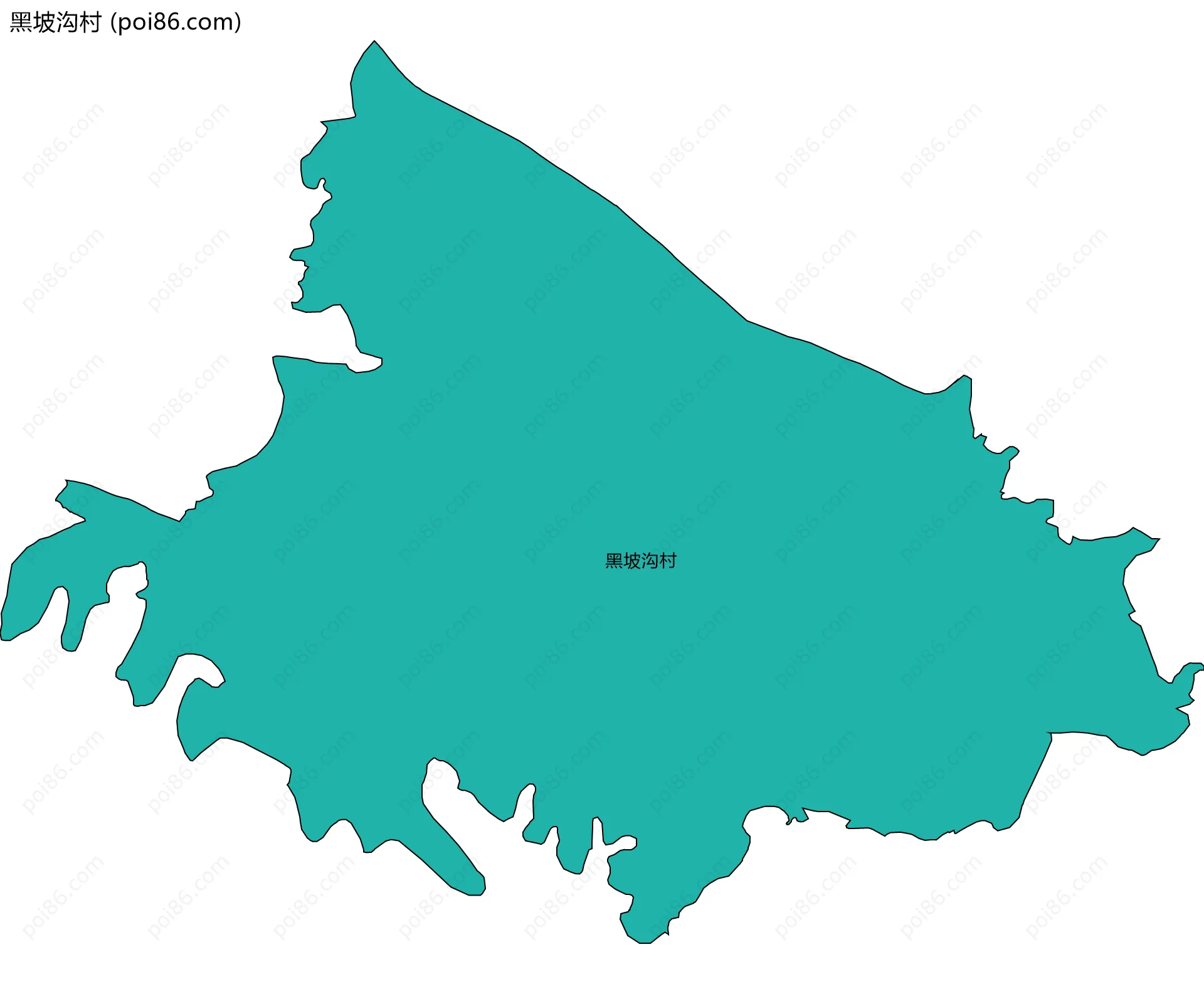 黑坡沟村边界地图