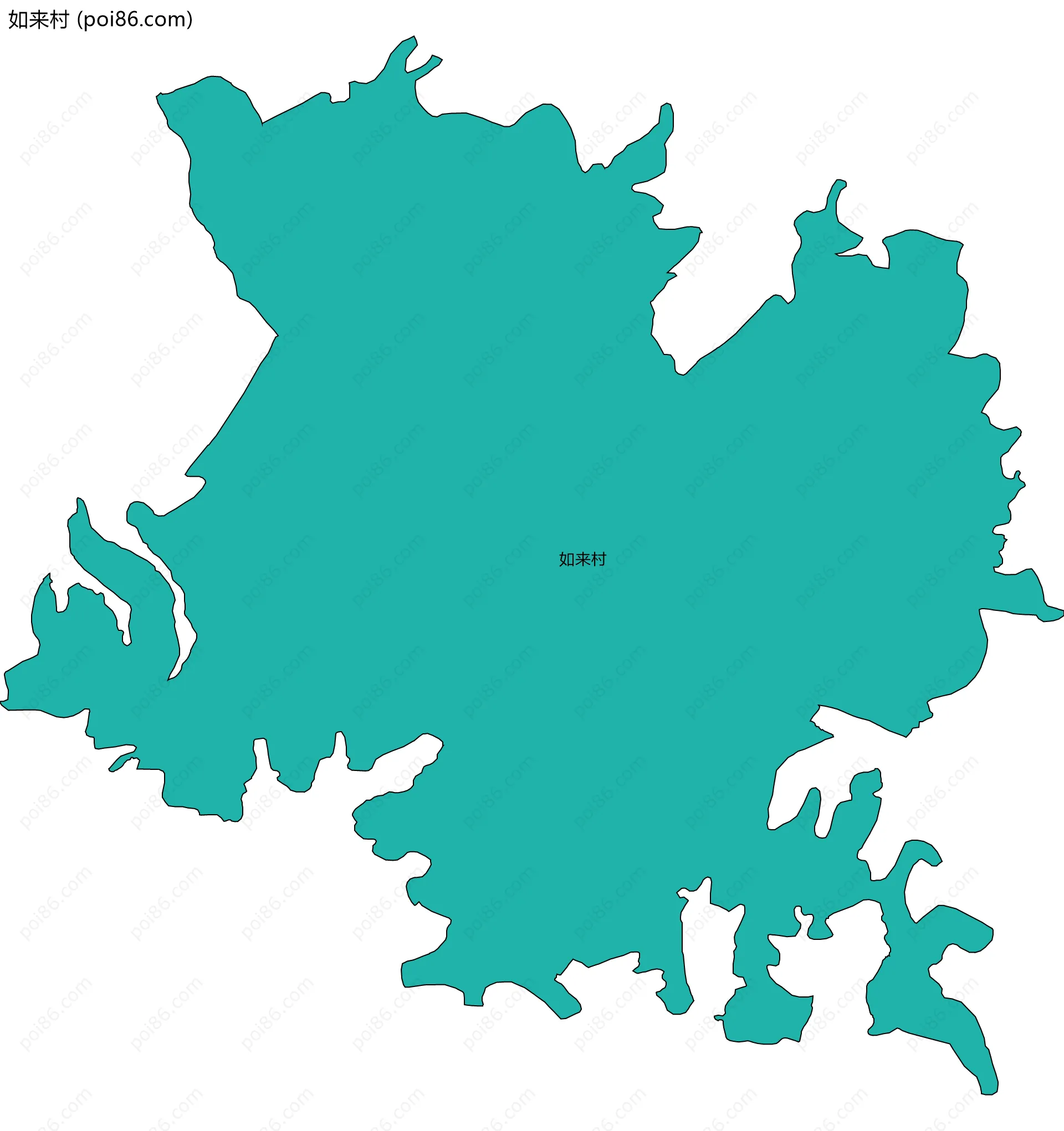 如来村边界地图
