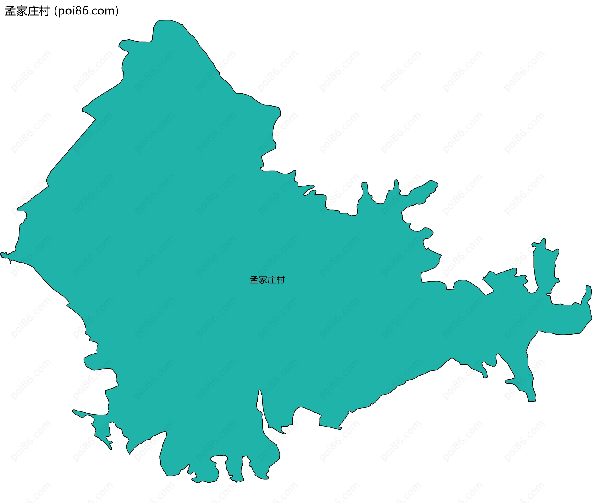 孟家庄村边界地图