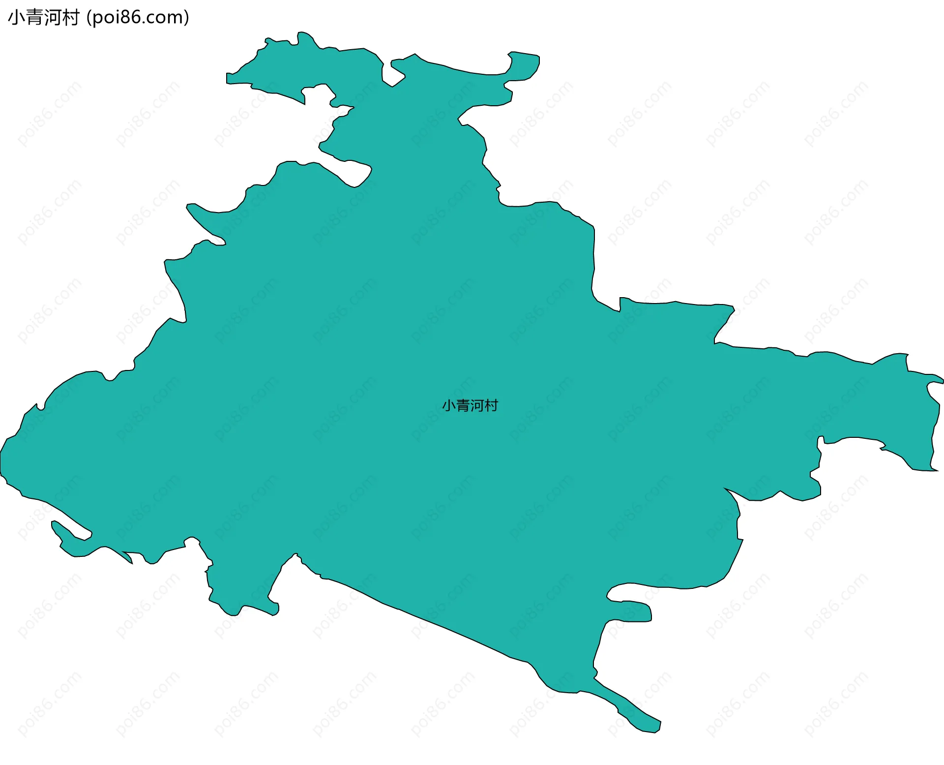 小青河村边界地图