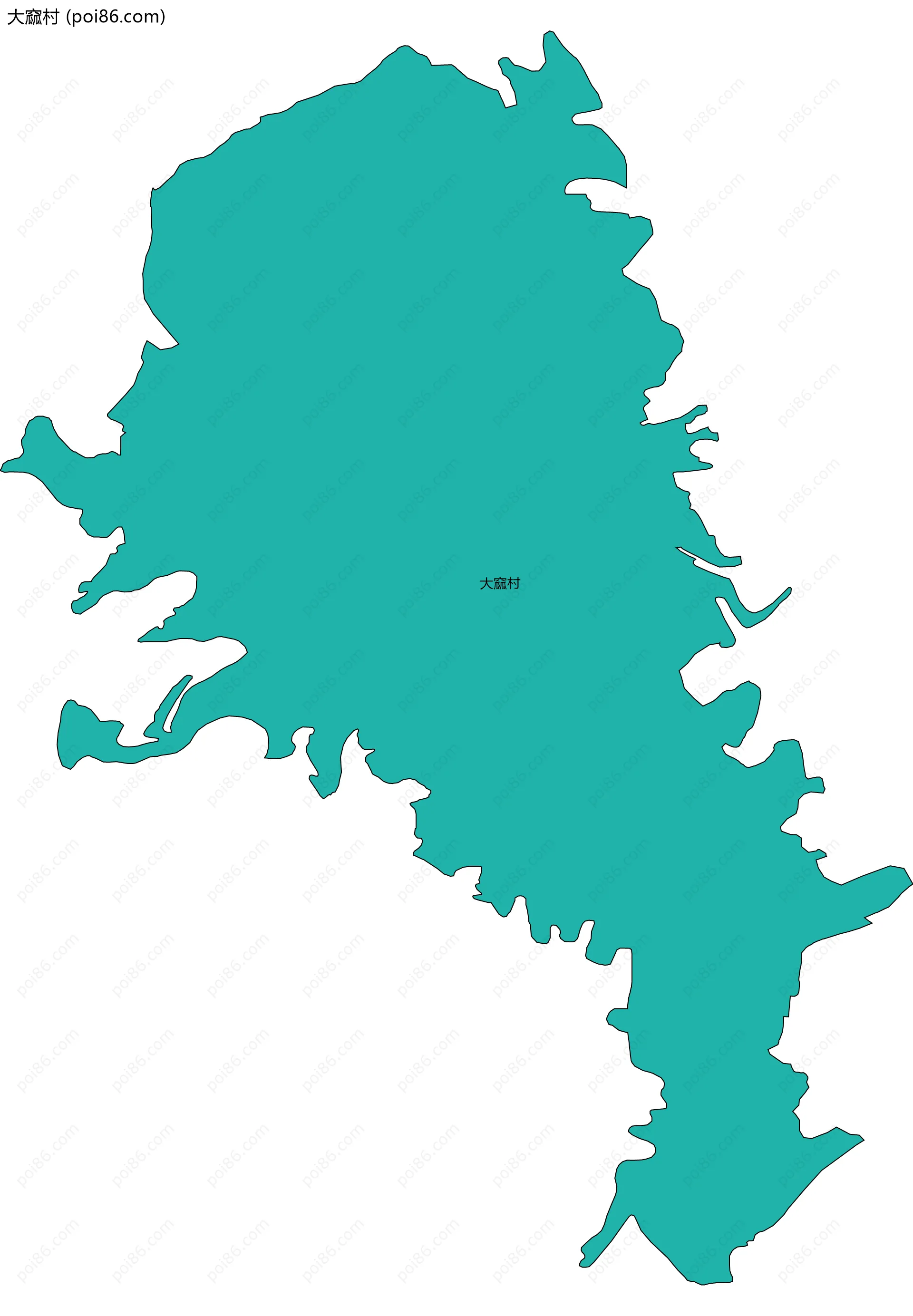 大窳村边界地图