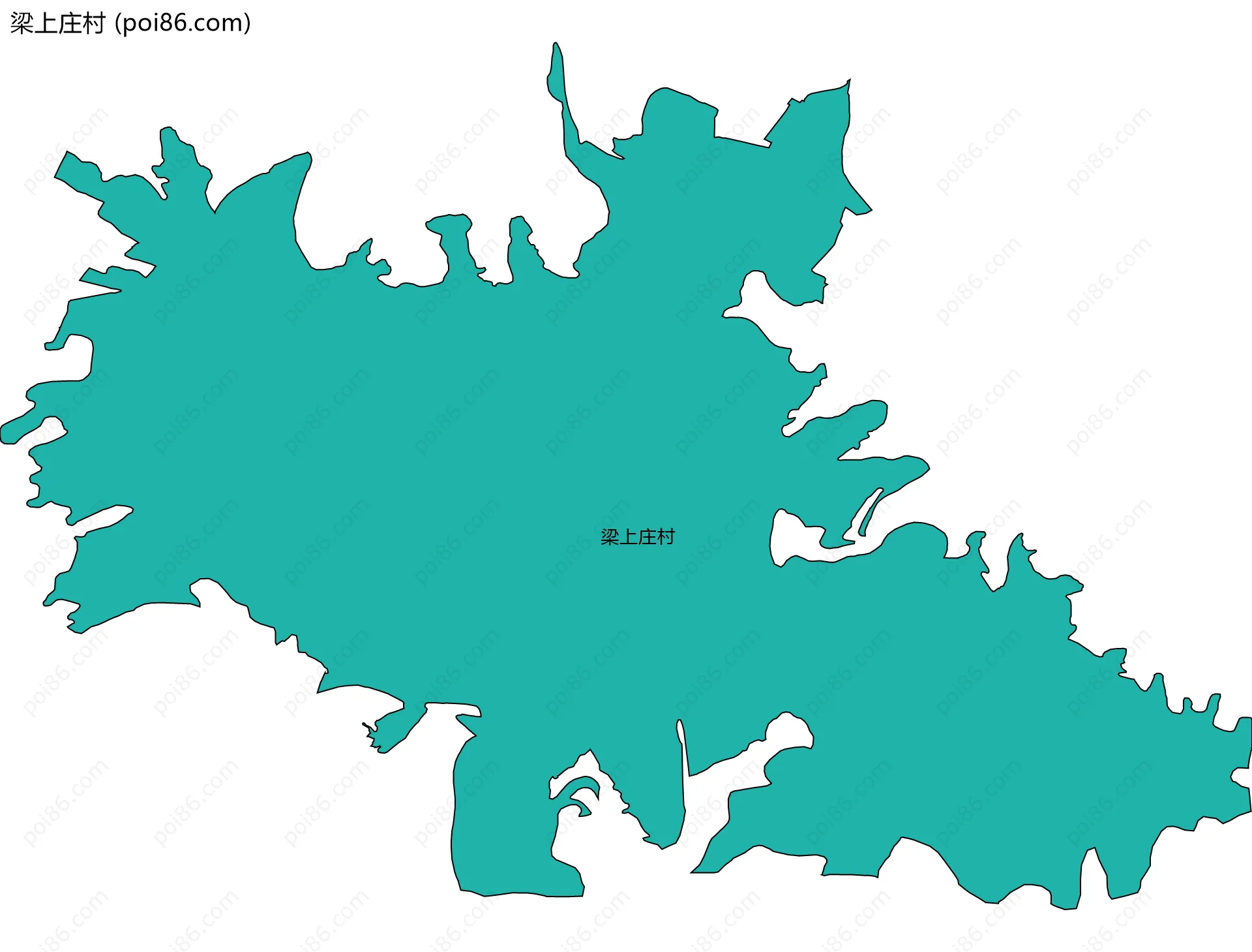 梁上庄村边界地图