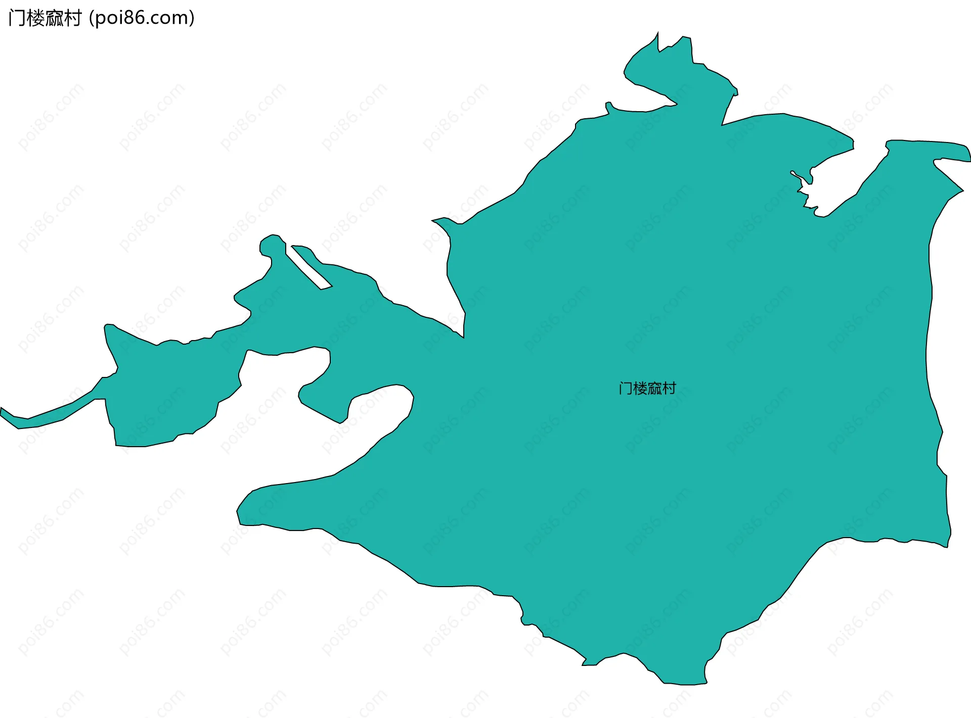 门楼窳村边界地图