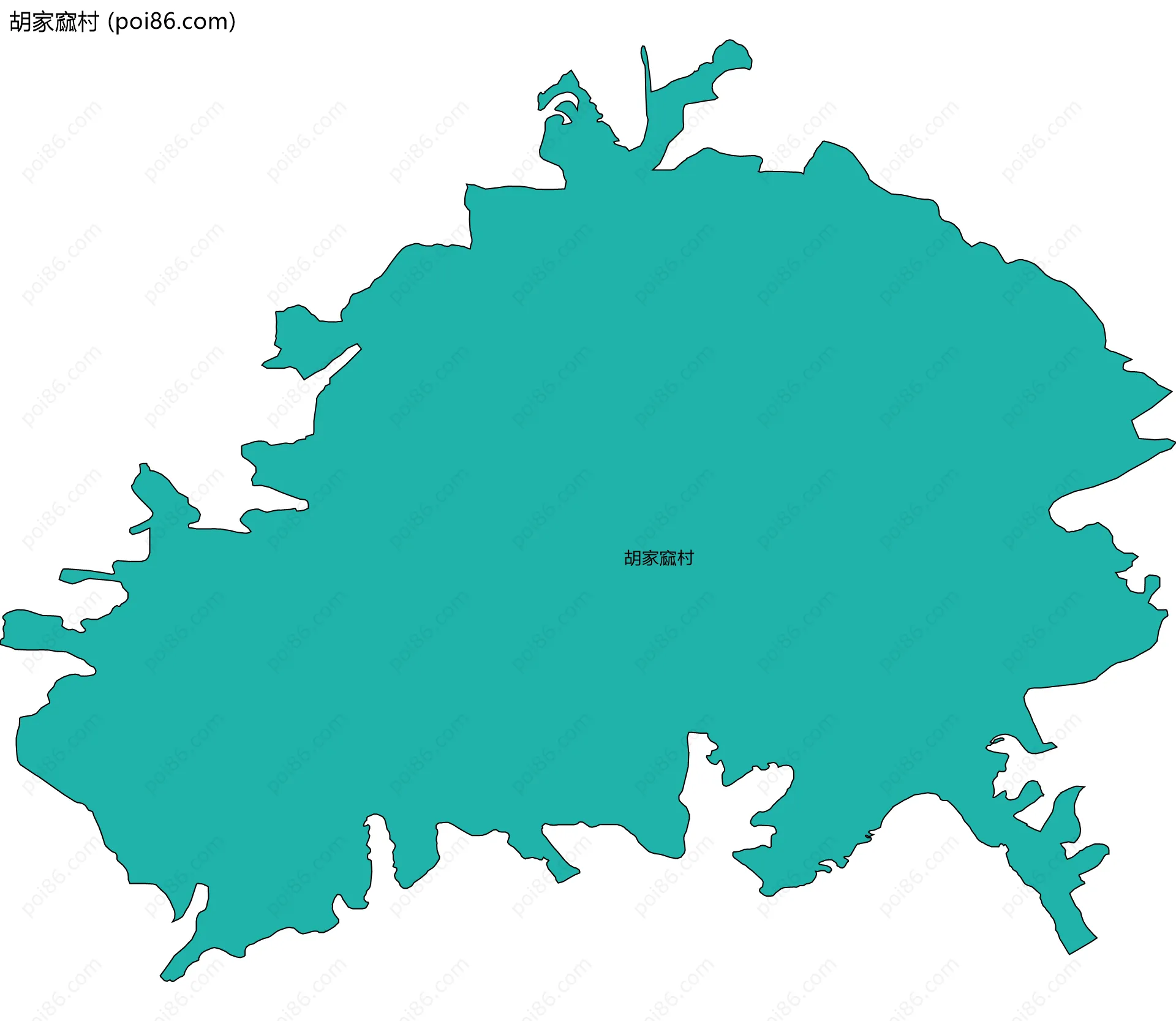 胡家窳村边界地图